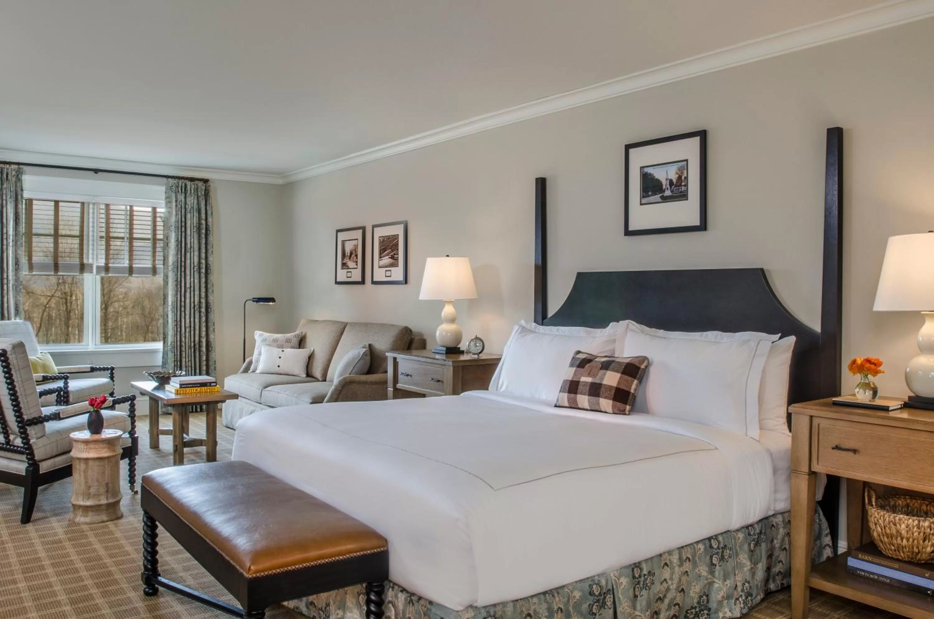 One-Bedroom King Suite with Fireplace in Kimpton Taconic Hotel by IHG