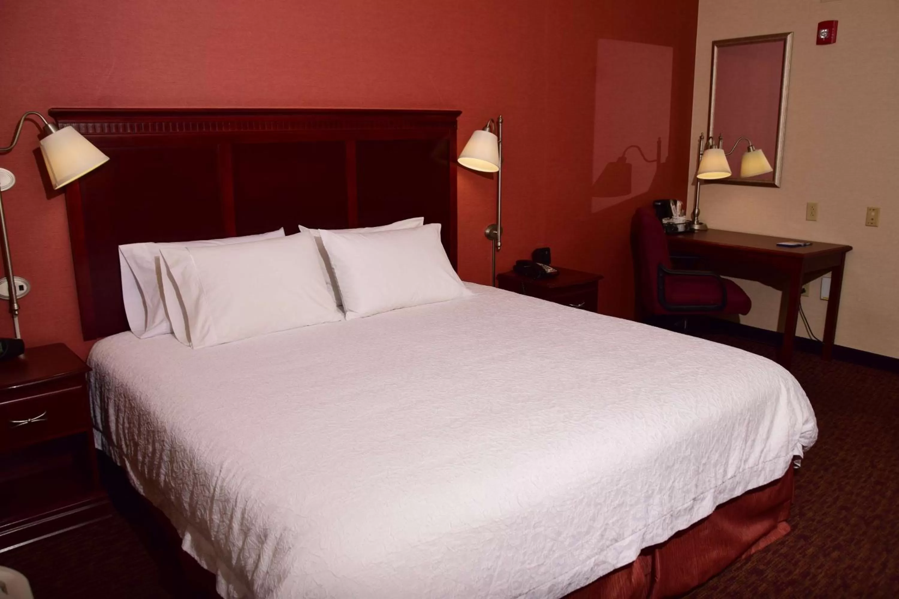 King Room with Roll-In Shower - Mobility and Hearing Access/Non-Smoking in Hampton Inn Indiana