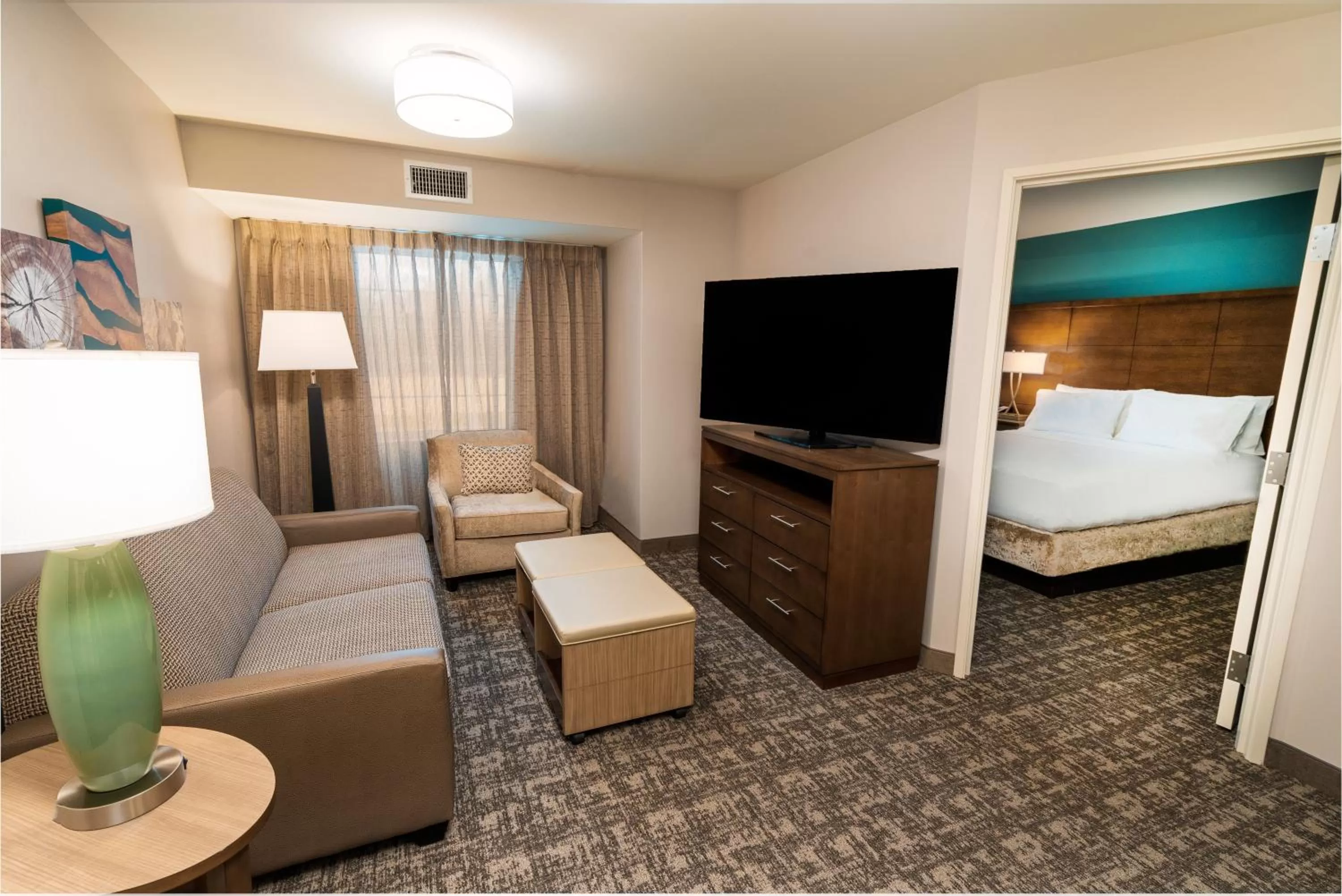 One-Bedroom Queen Suite with Two Queen Beds, Full Kitchen, Sofa Bed, Living Space in Staybridge Suites - Washington DC East - Largo by IHG