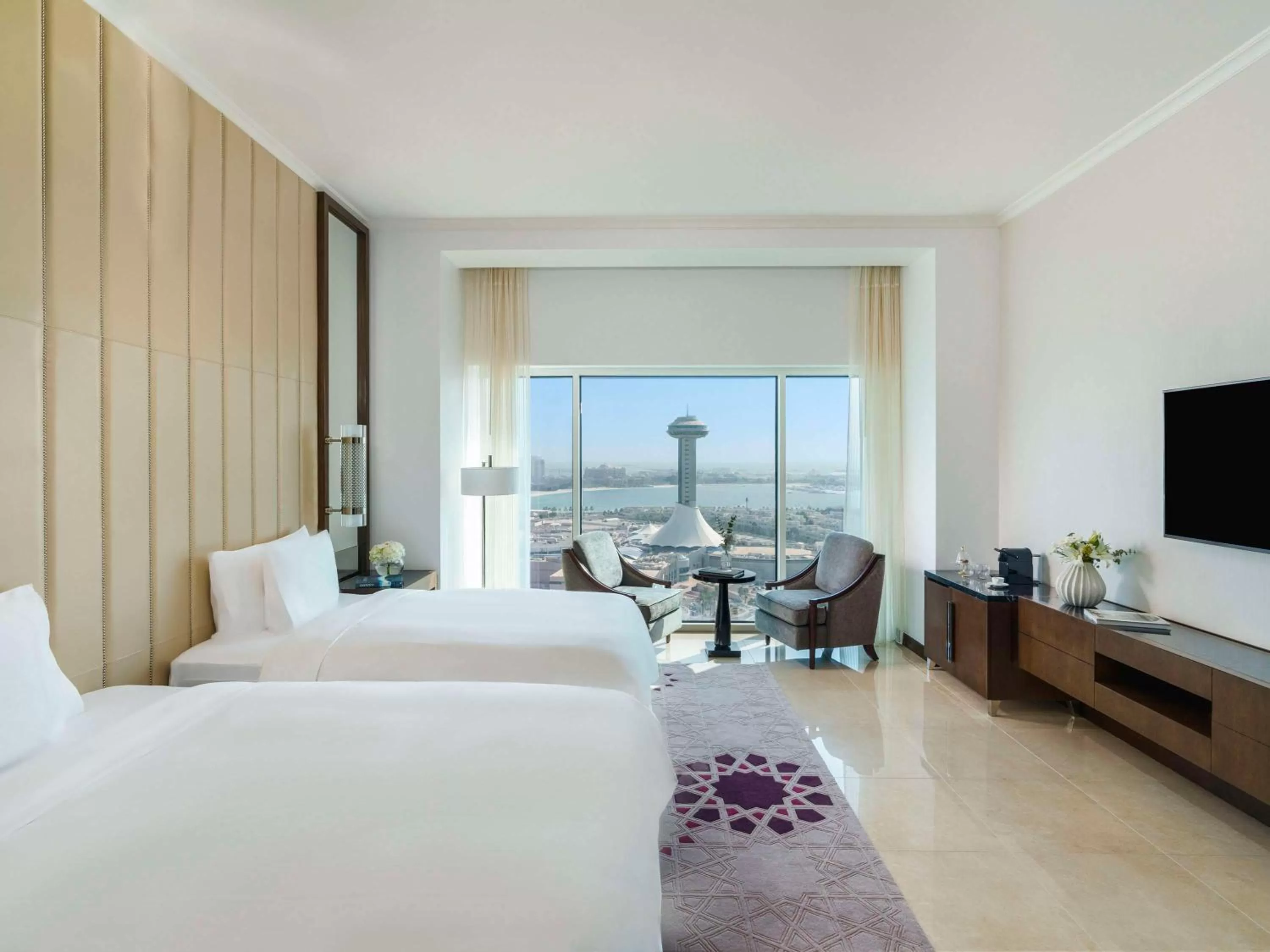 Two-Bedroom Family Room with Corniche View in Rixos Marina Abu Dhabi