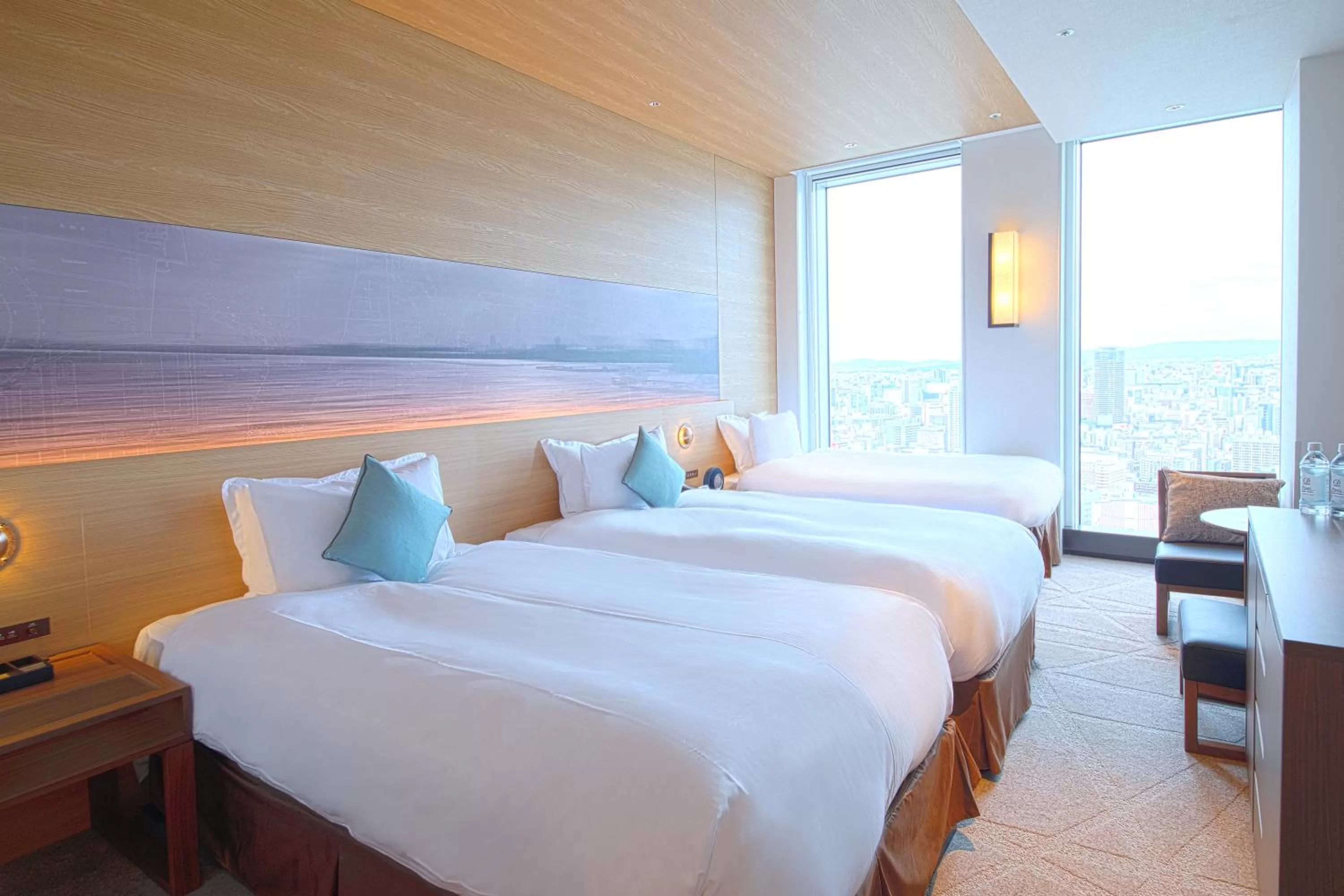 Top Floor (36th FL) Superior Triple Room Canal View in Nagoya Prince Hotel Sky Tower