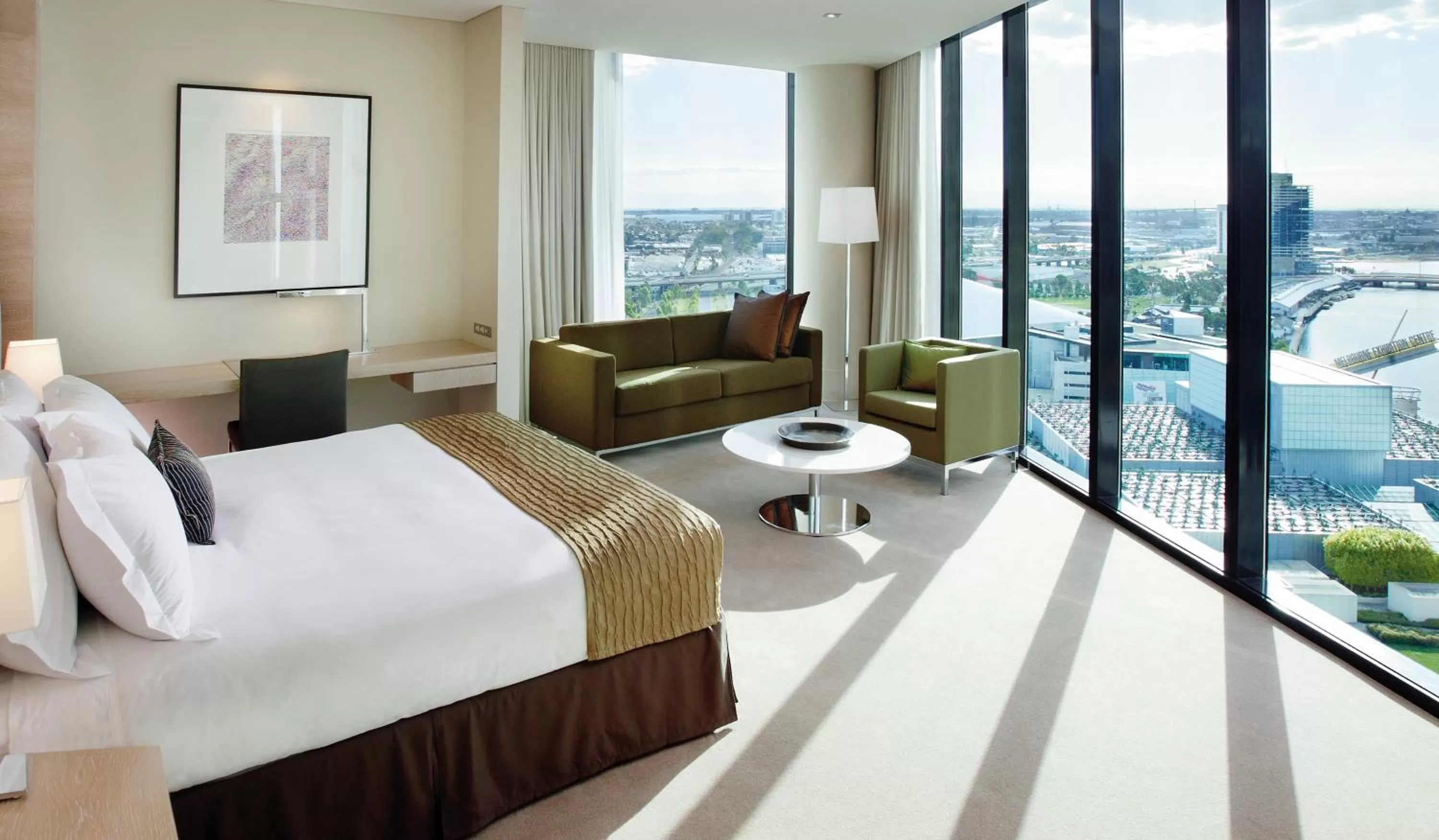 Seating area, Bed in Crown Promenade Melbourne
