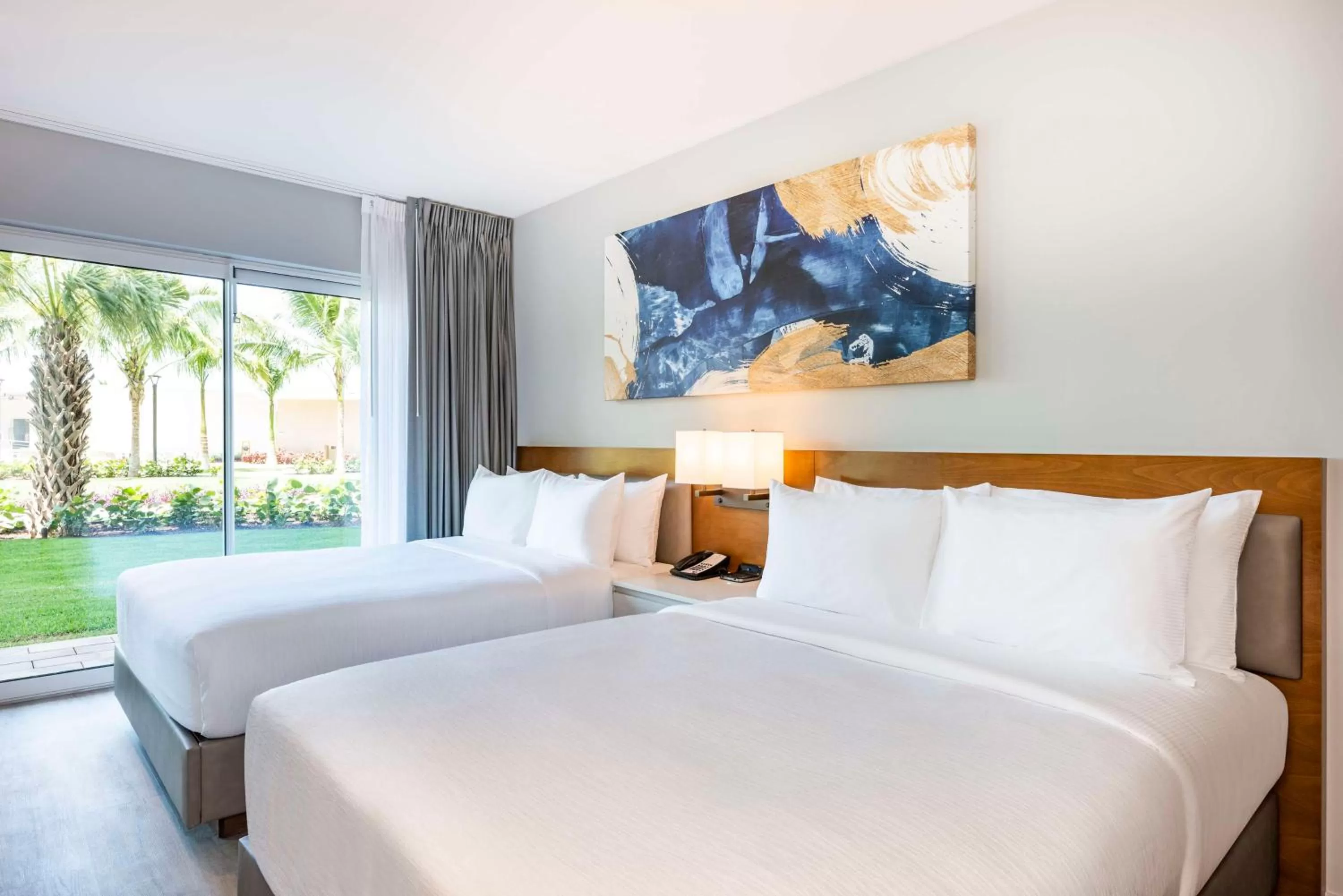 One Bedroom Suite with Two Queen Beds and Pool/Patio in Embassy Suites By Hilton Aruba Beach Resort