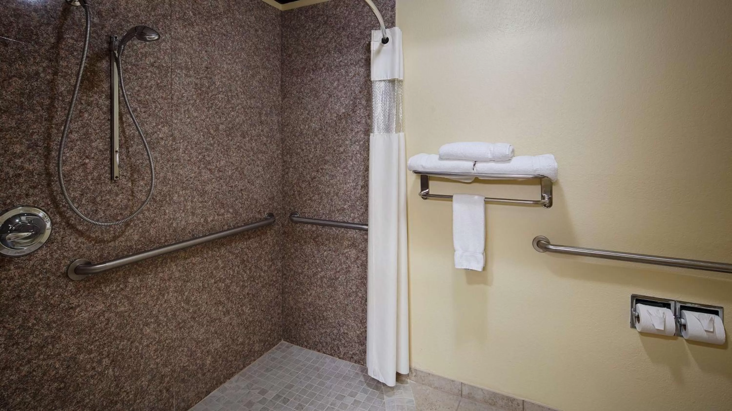 King Room with Roll-In Shower and Jetted Tub - Mobility Accessible/Communication Assistance/Non-Smoking in Best Western Plus Royal Mountain Inn & Suites