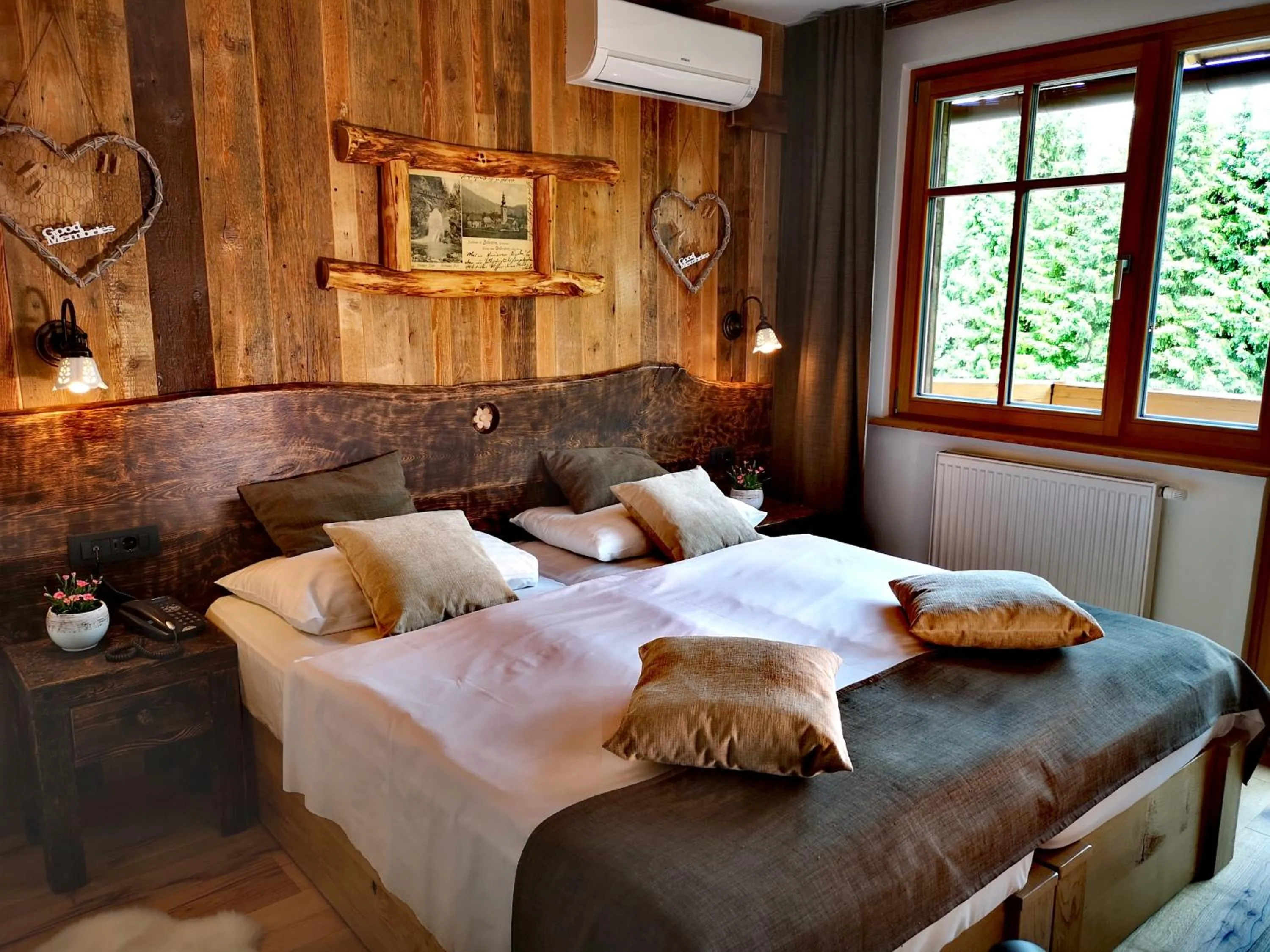 Double or Twin Room with Extra Bed and Balcony in Ribno Alpine Hotel