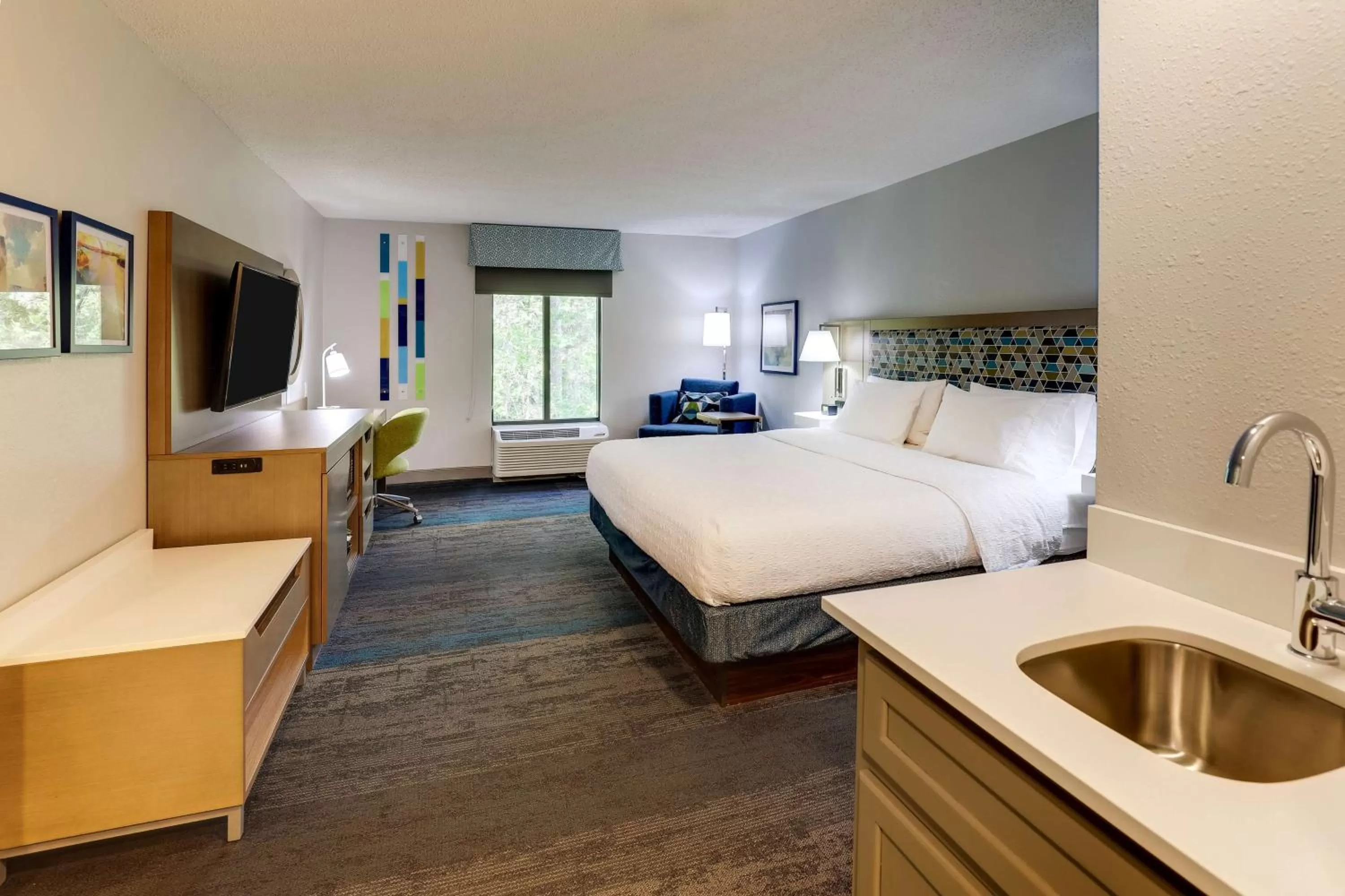 Deluxe King Room with Walk-In Shower in Hampton Inn Cumming