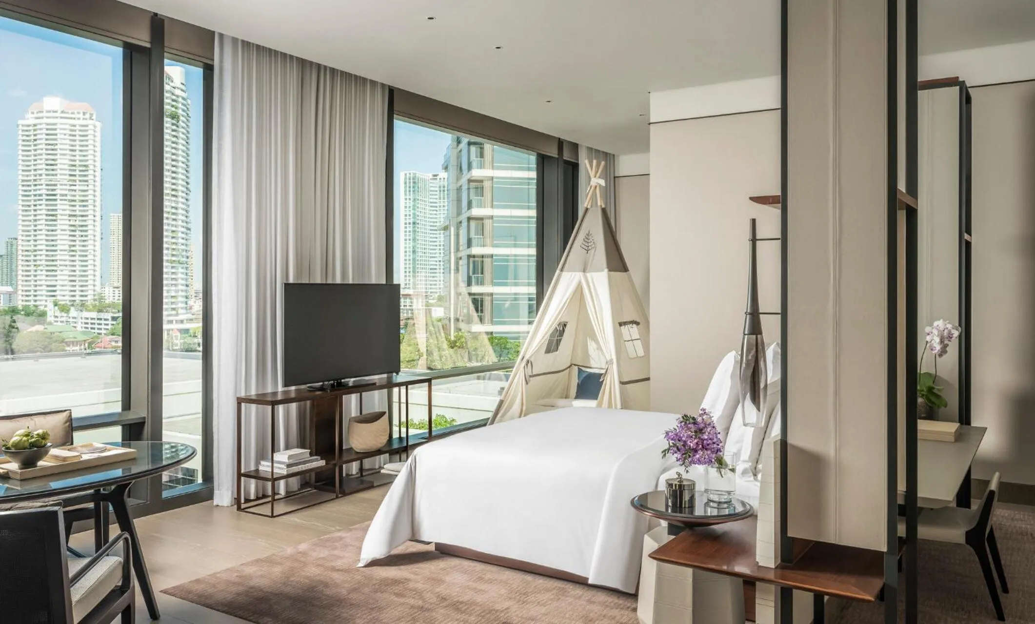 Four Seasons Family Room in Four Seasons Hotel Bangkok at Chao Phraya River