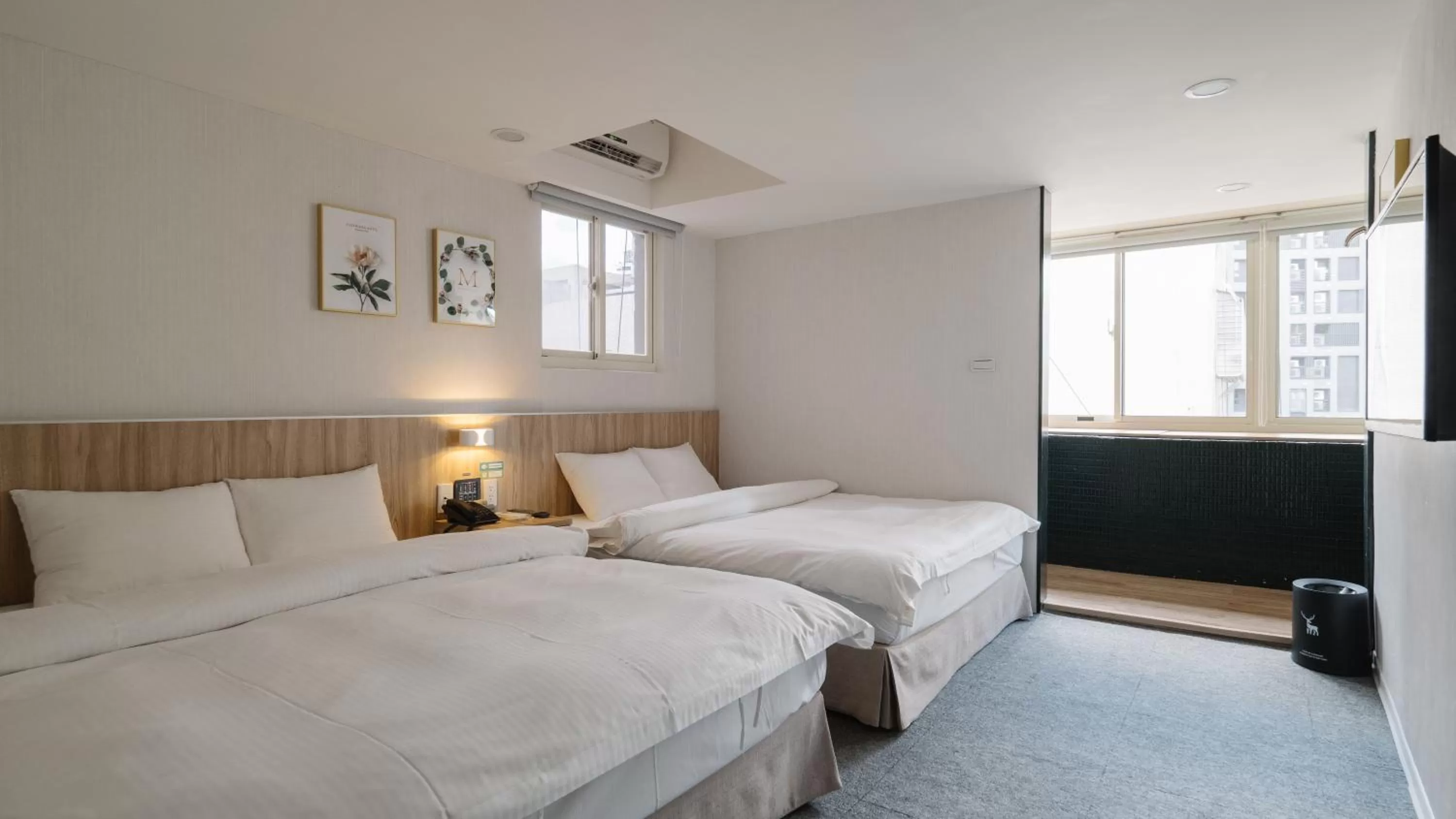 Twin Room with View in Hotel attic