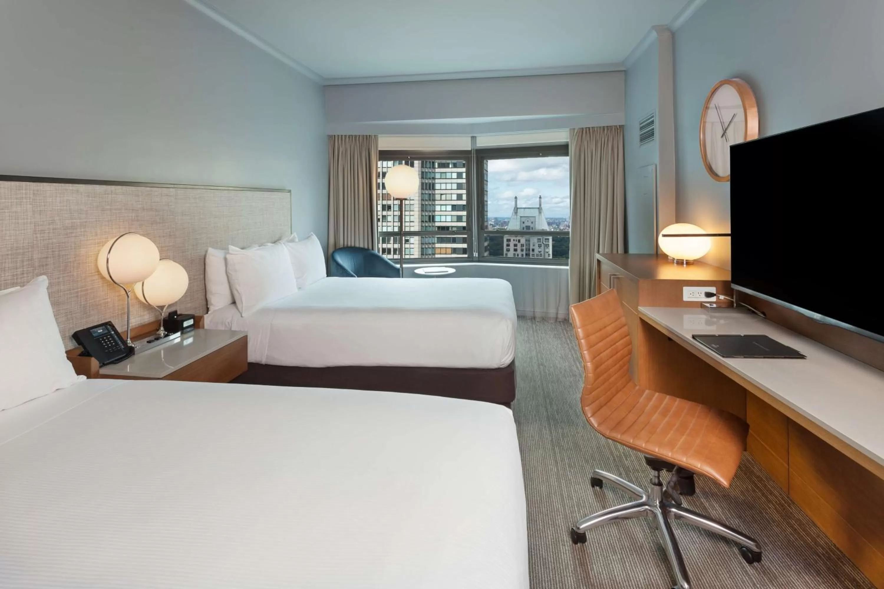 City Room Two Double Beds in New York Hilton Midtown