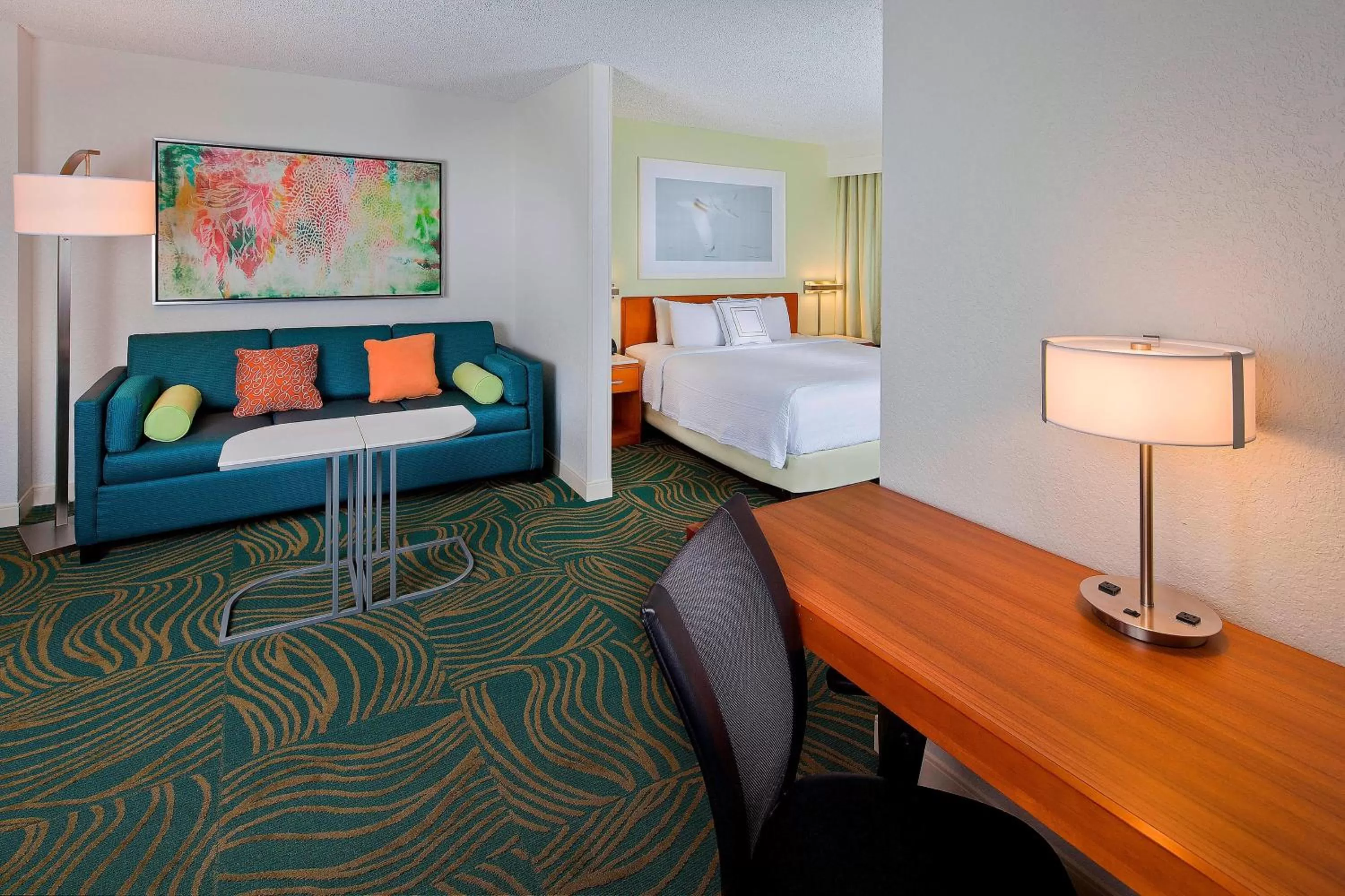 King Room with Sofa Bed and Pool View in SpringHill Suites by Marriott Orlando Lake Buena Vista in Marriott Village