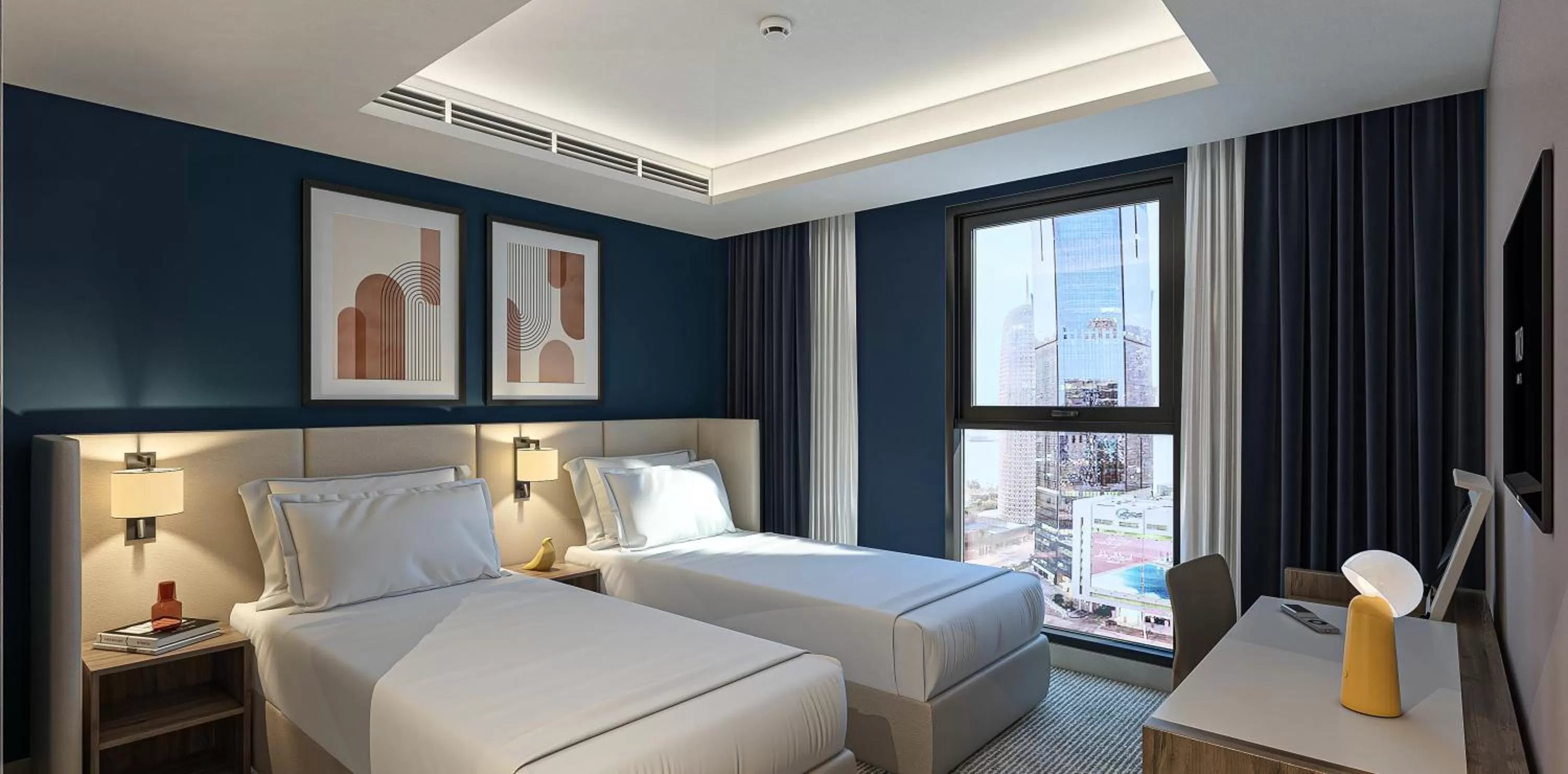 Two-Bedroom Suite with City View in voco Doha West Bay Suites by IHG