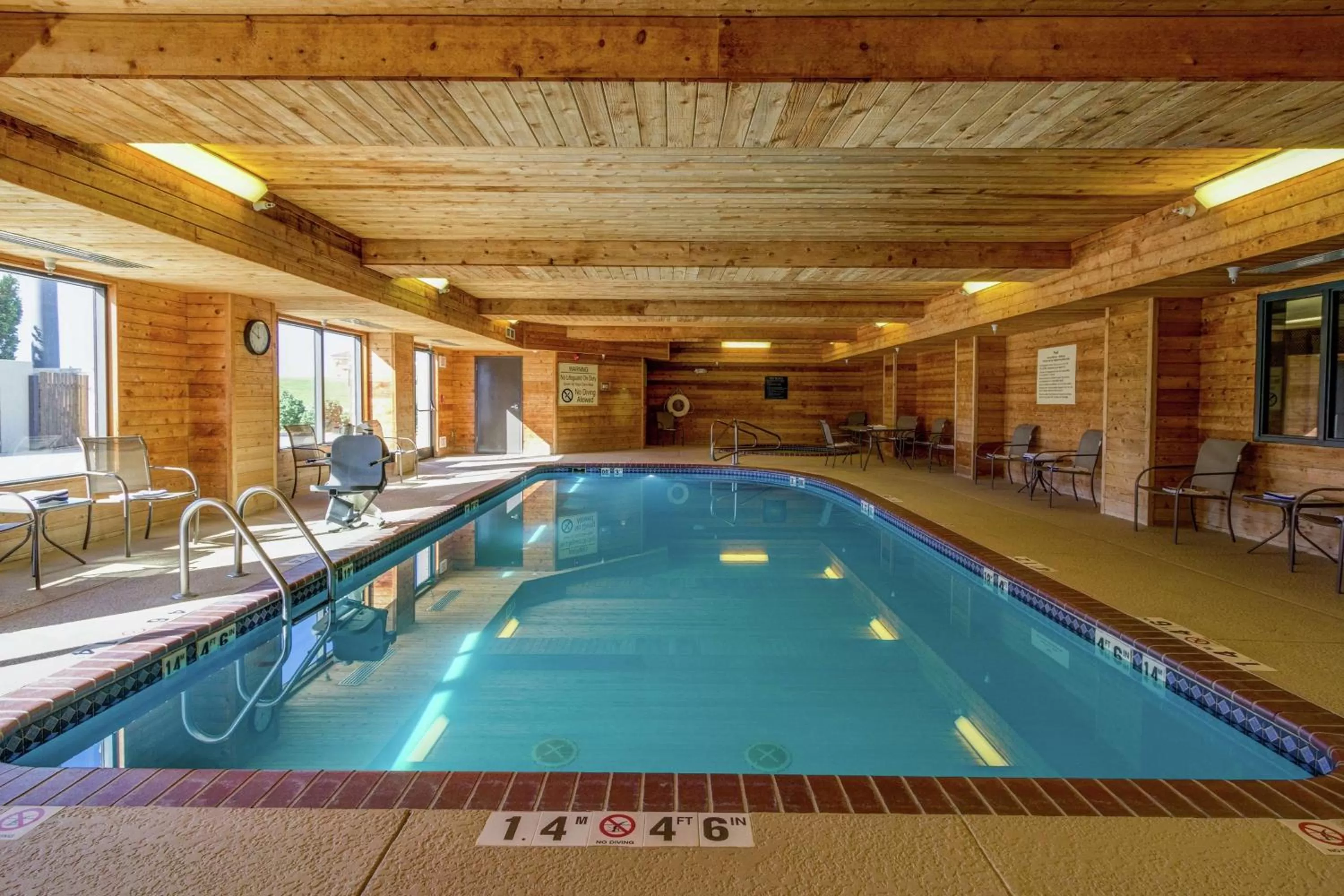 Pool view in Hampton Inn Salina
