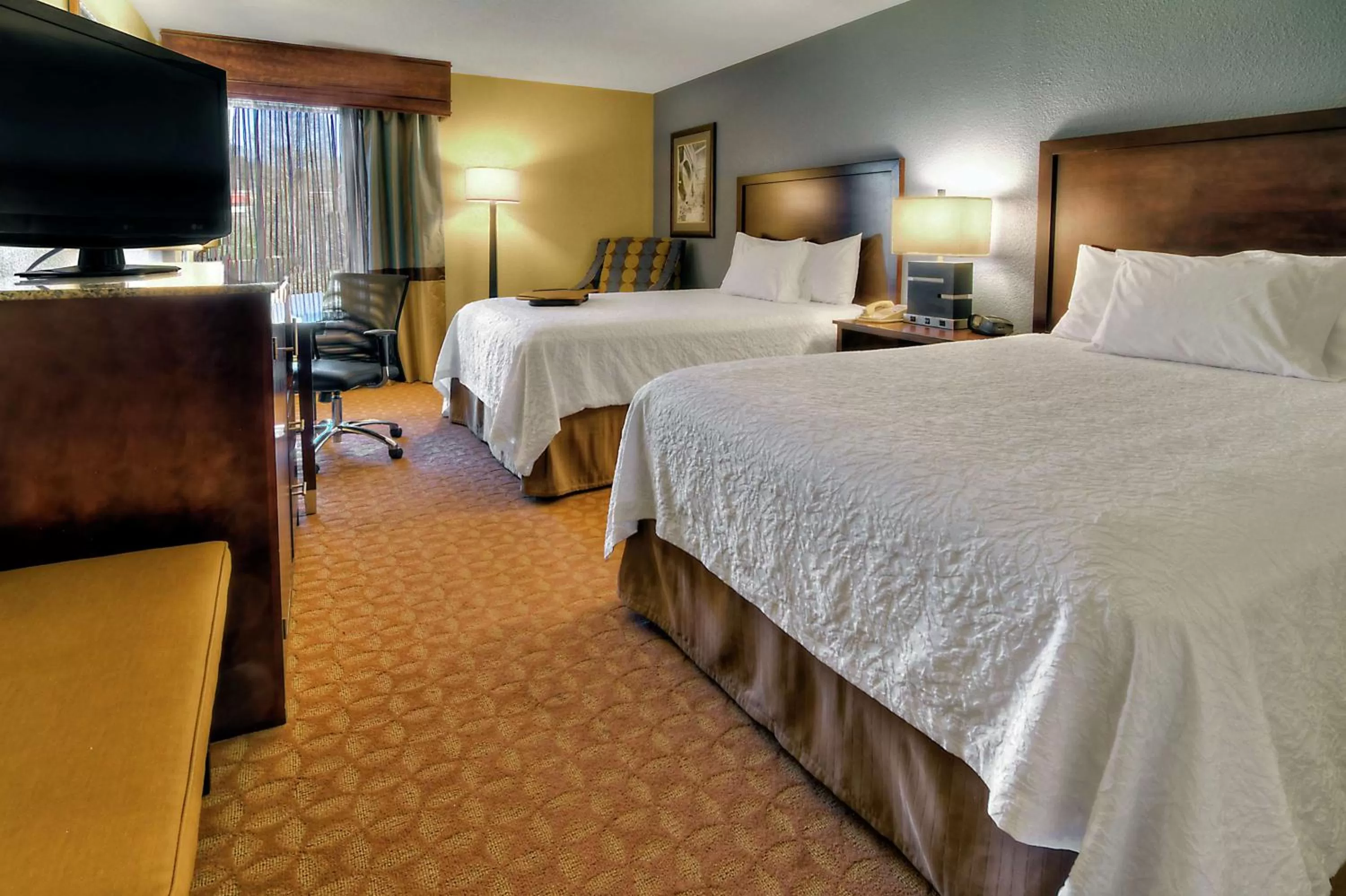 Queen Room with Two Queen Beds - Hearing Access/Non-Smoking in Hampton Inn Jonesville/Elkin