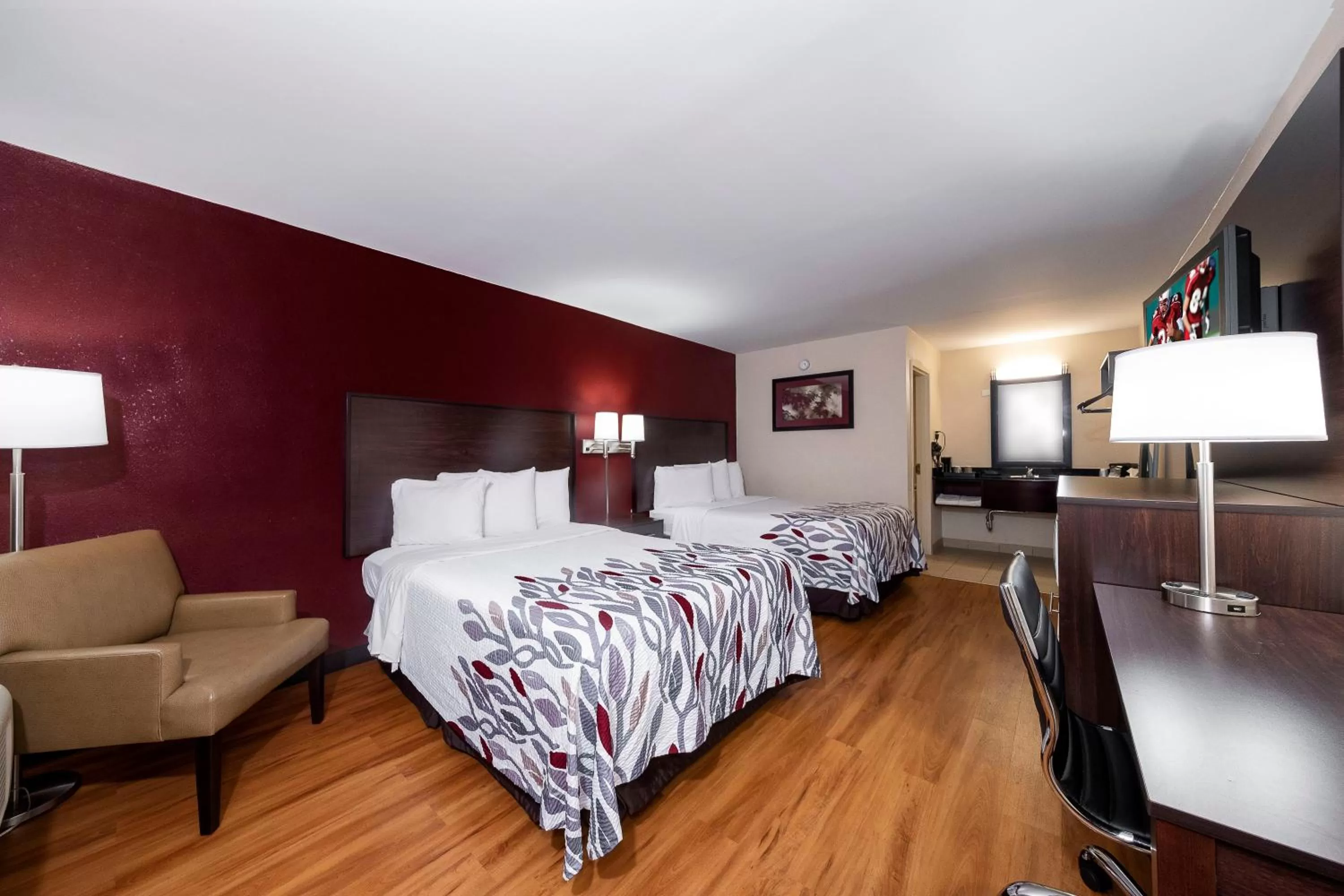 Superior Room with Two Queen Beds Non-Smoking in Red Roof Inn Bordentown - McGuire AFB