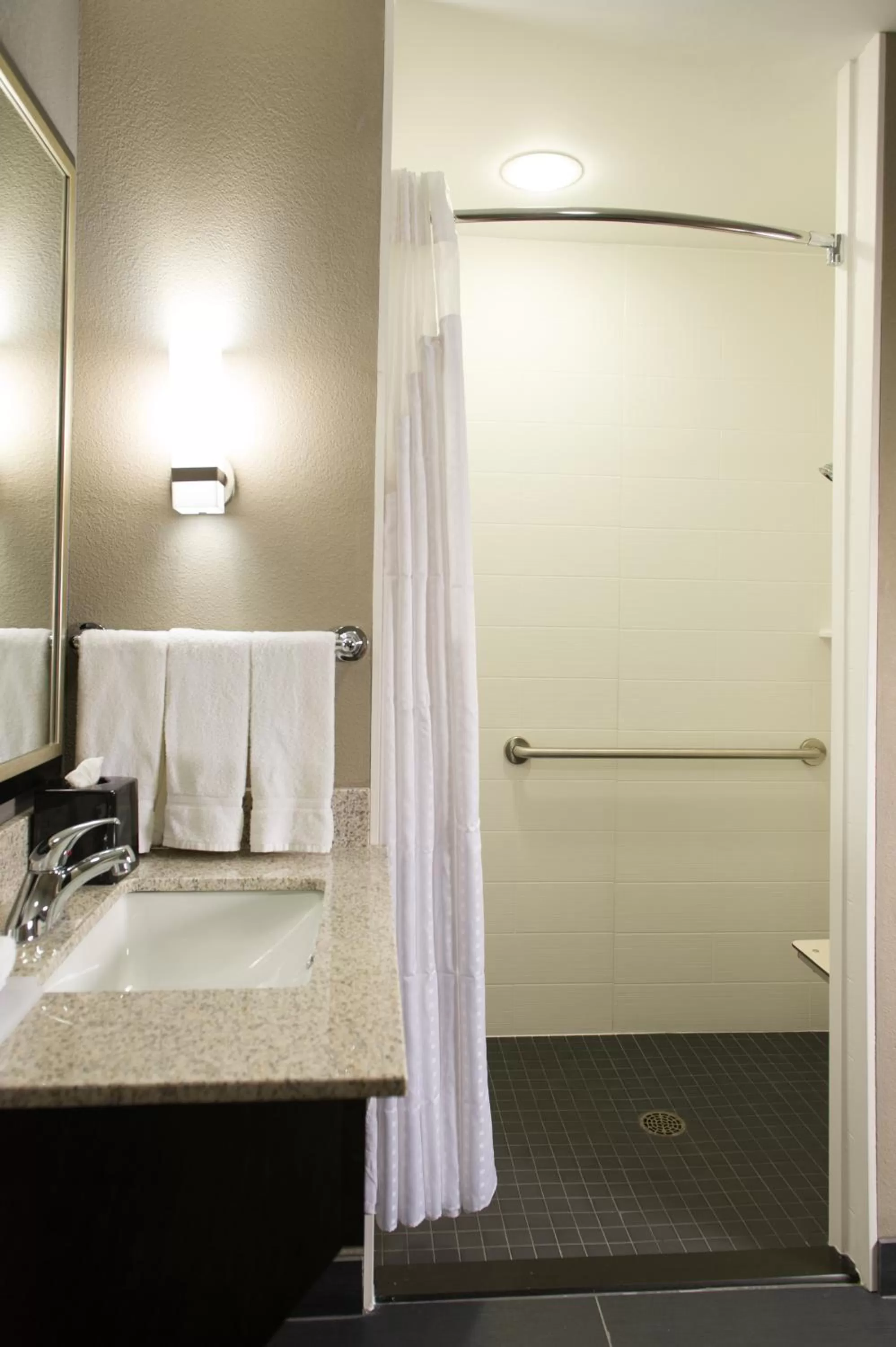 Queen Suite - Mobility Access Roll in Shower- Non-Smoking in Holiday Inn Express and Suites Madison Central, an IHG Hotel