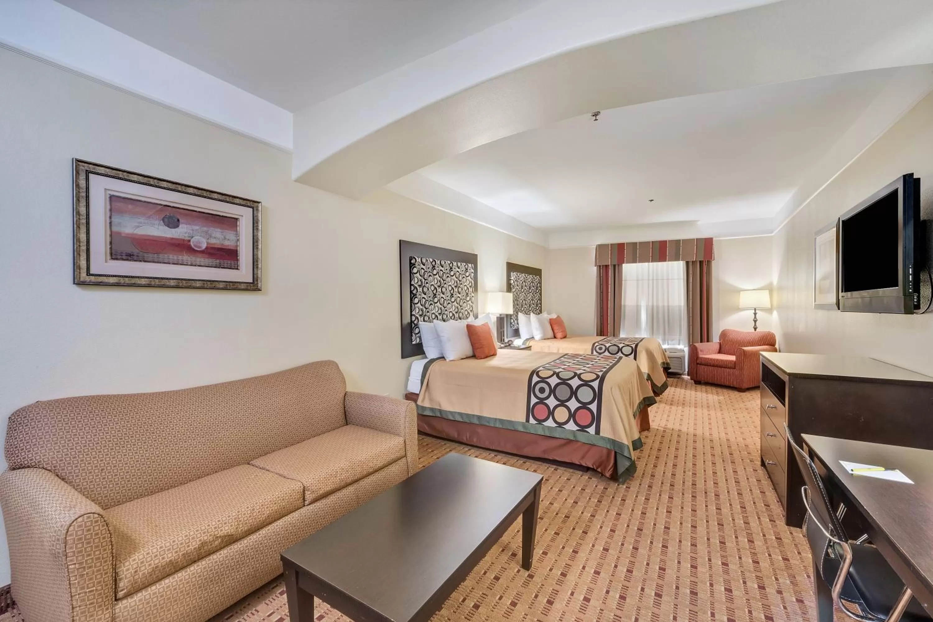 Deluxe Queen Room with Two Queen Beds - Non-Smoking in Super 8 by Wyndham Hidalgo at La Plaza Mall & Mcallen Airport