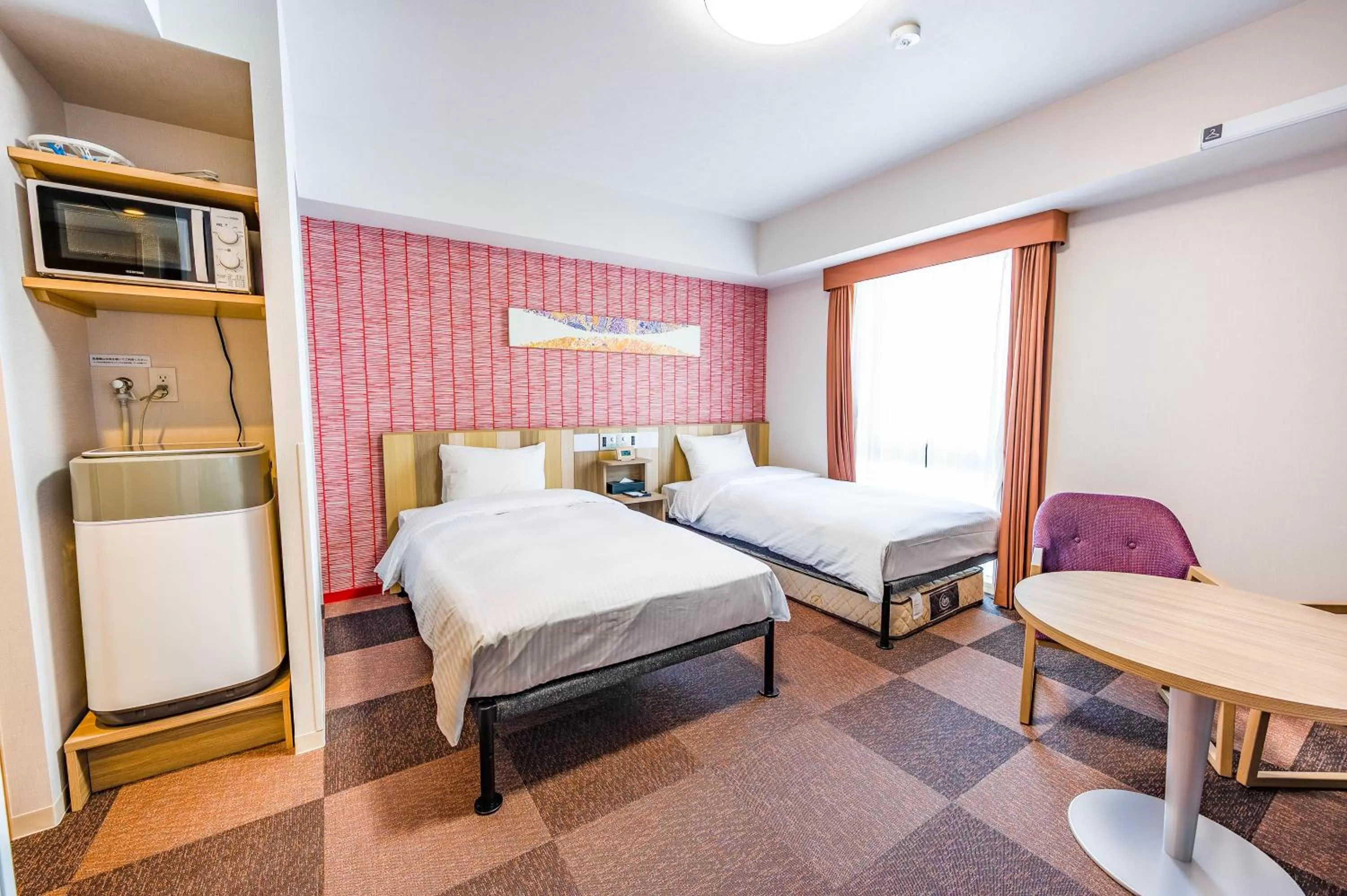 Superior Twin Room with Microwave and Washing machine in Tabino Hotel lit Matsumoto Milky white Onsen