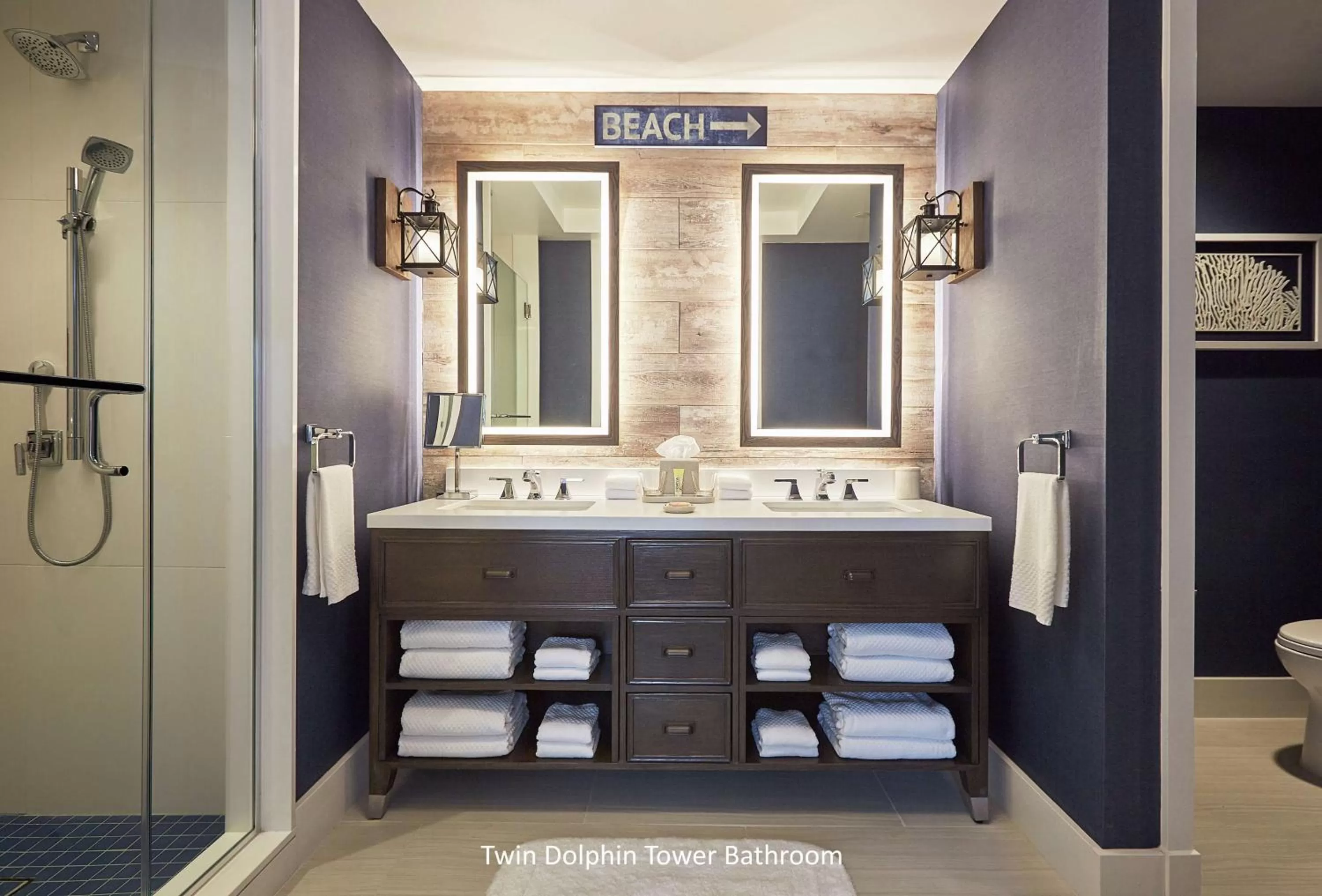 One-Bedroom Queen Suite with Ocean View - Twin Dolphin Tower in The Waterfront Beach Resort, A Hilton Hotel