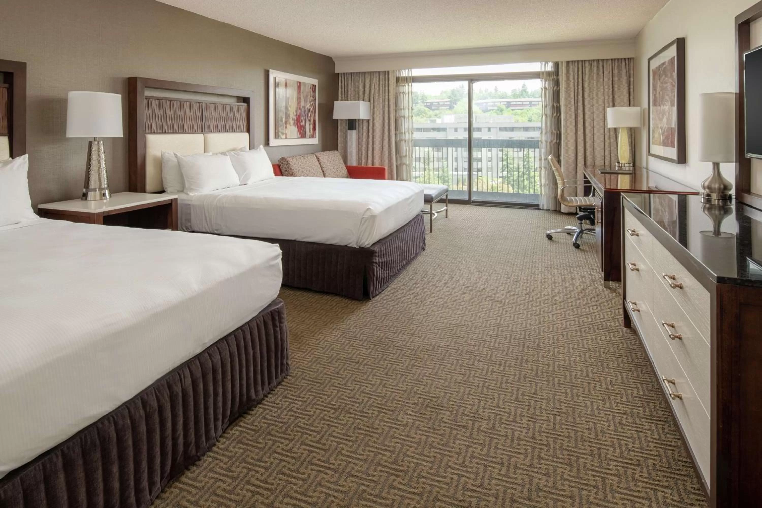 Queen Room with Two Queen Beds and Sofa Bed in Hilton Bellevue