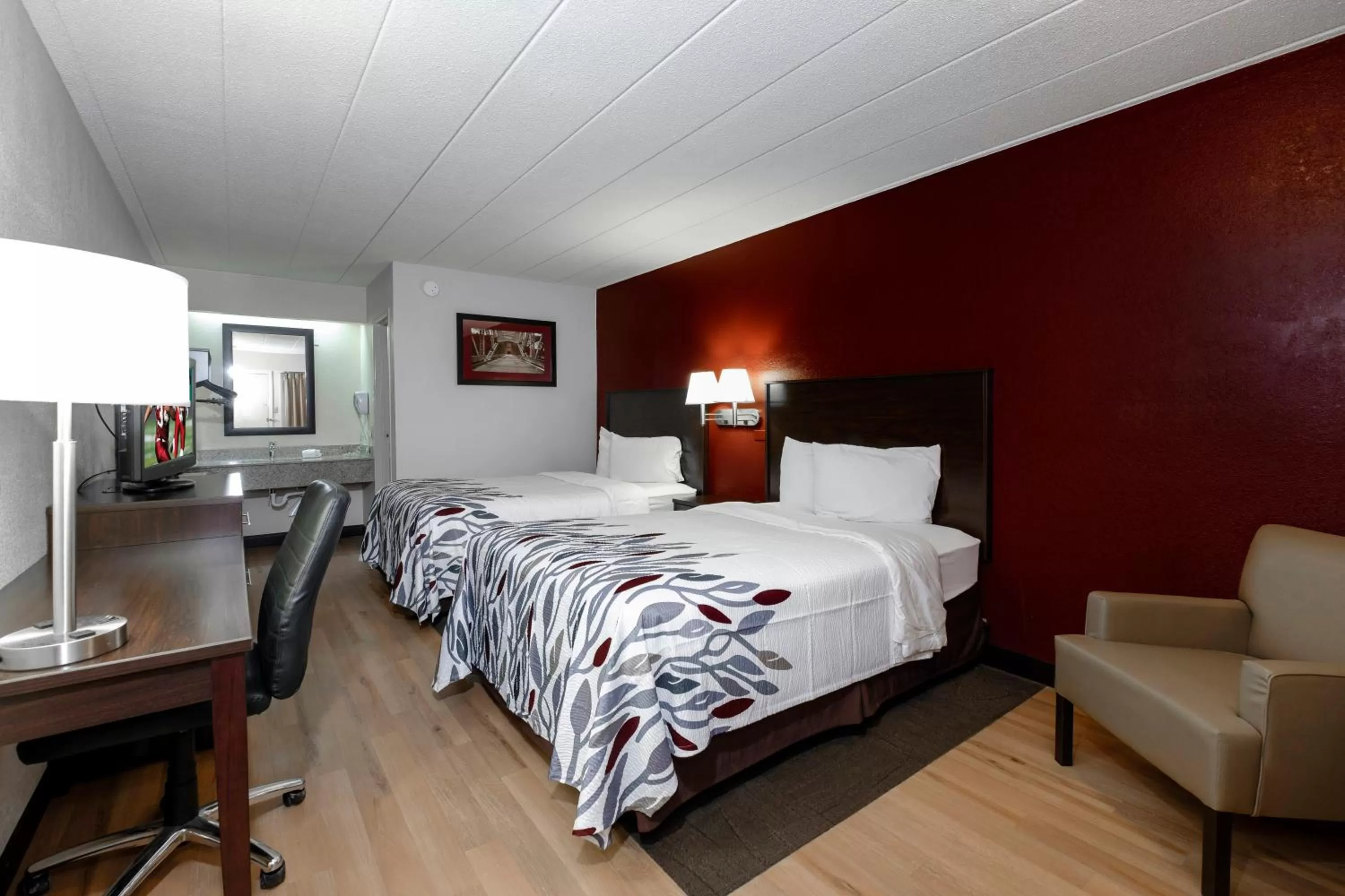 Deluxe Room with Two Queen Beds Non-Smoking in Red Roof Inn Bloomington - Normal/University