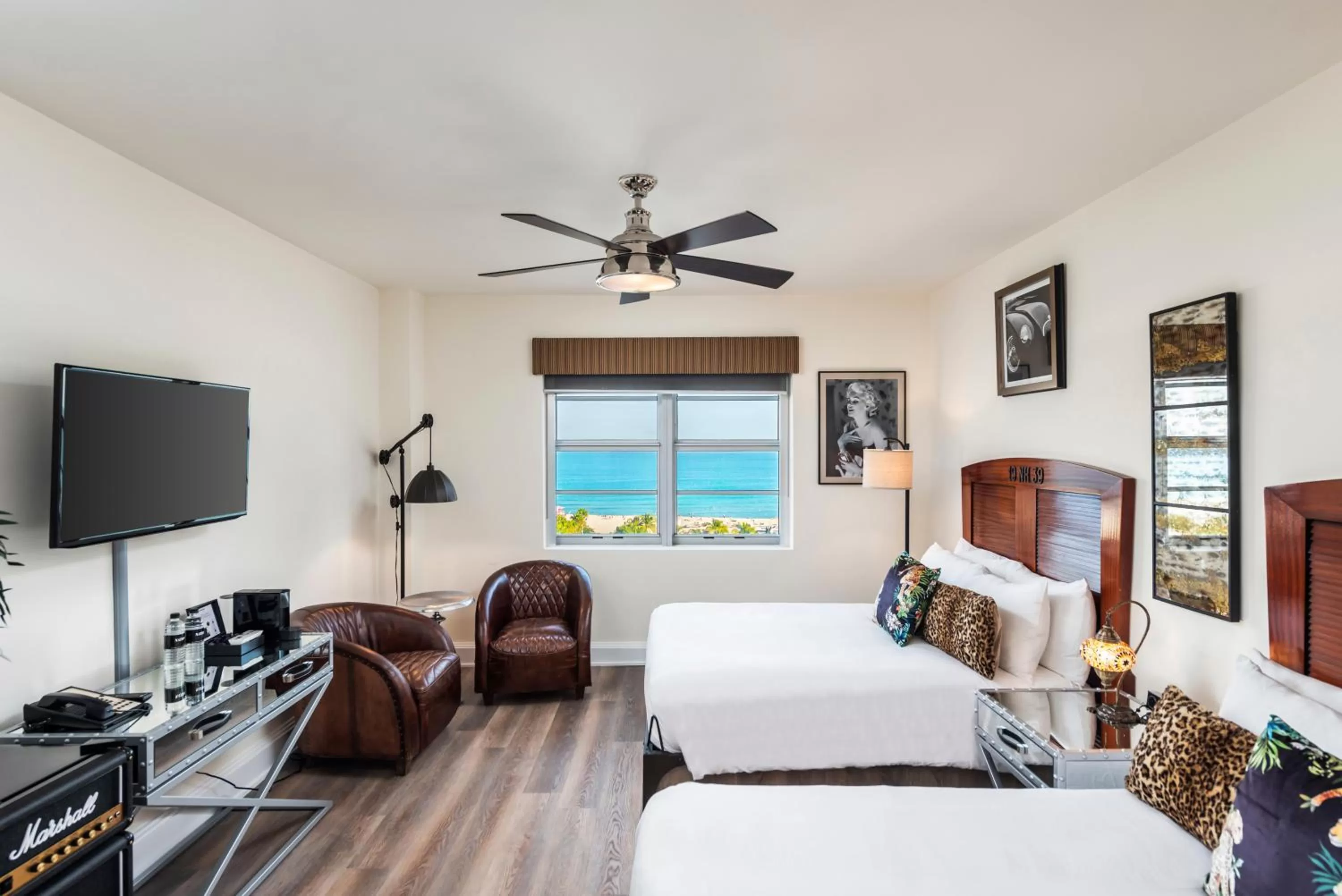 Double Room with Two Double Beds - Ocean View in National Hotel, An Adult Only Oceanfront Resort