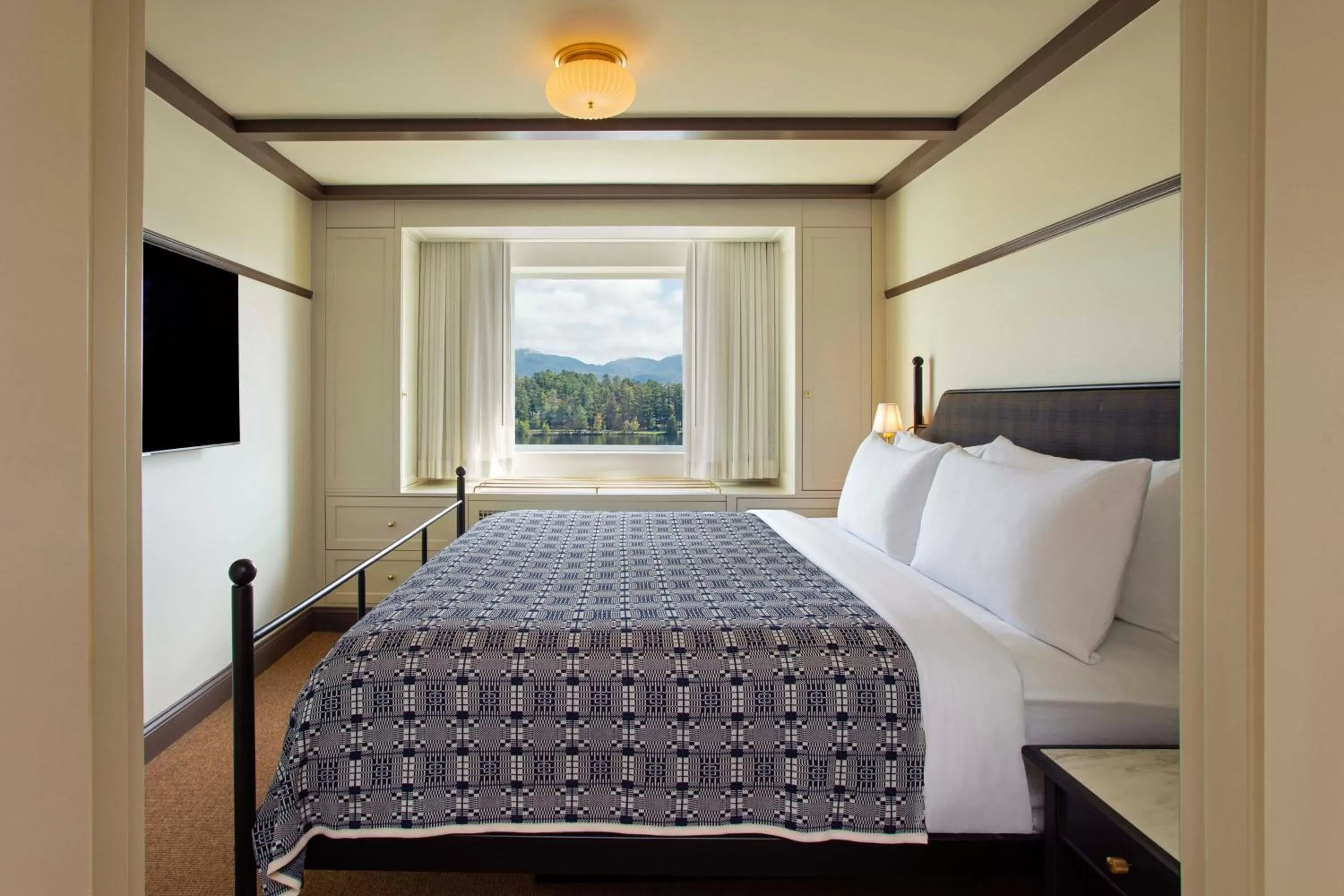King Room with Sofa Bed and Lake View - Hearing Accessible in Grand Adirondack Hotel, Lake Placid, a Tribute Portfolio Hotel