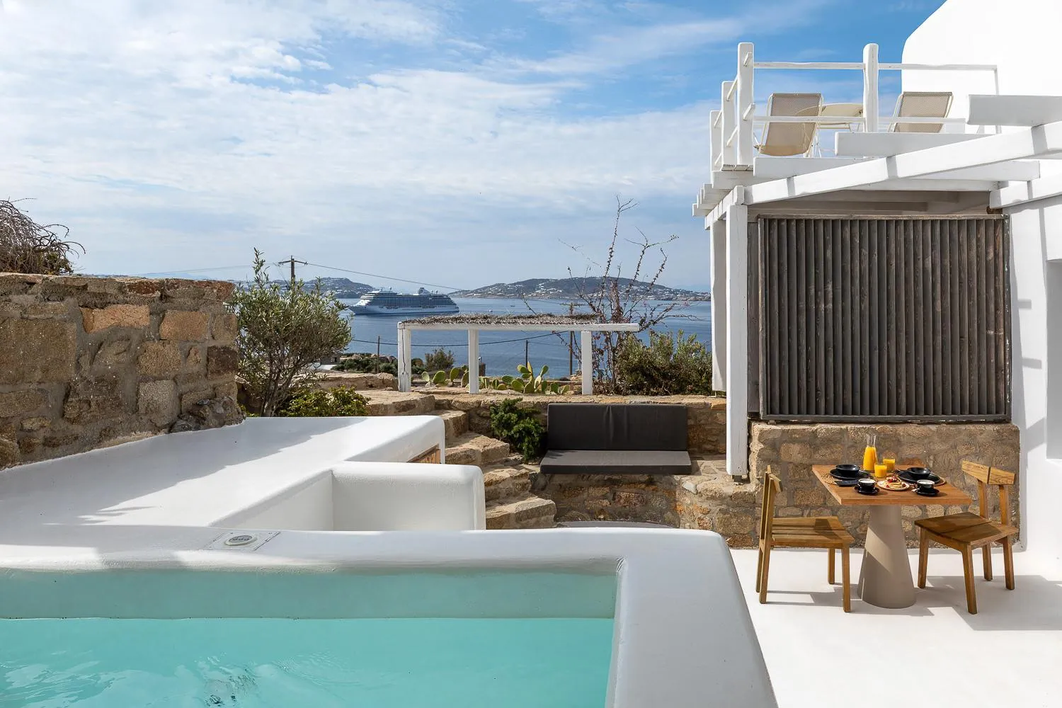 Premium Sea View Suite with outdoor mini plunge pool in Rocabella Mykonos Hotel