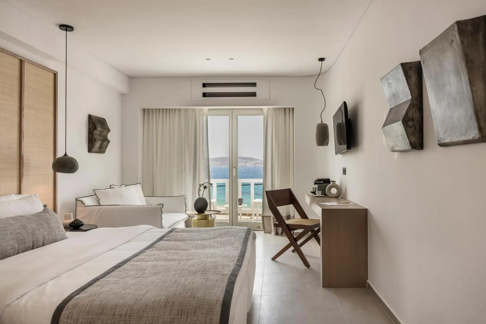 Deluxe Double Room with Sea View in Grace Mykonos