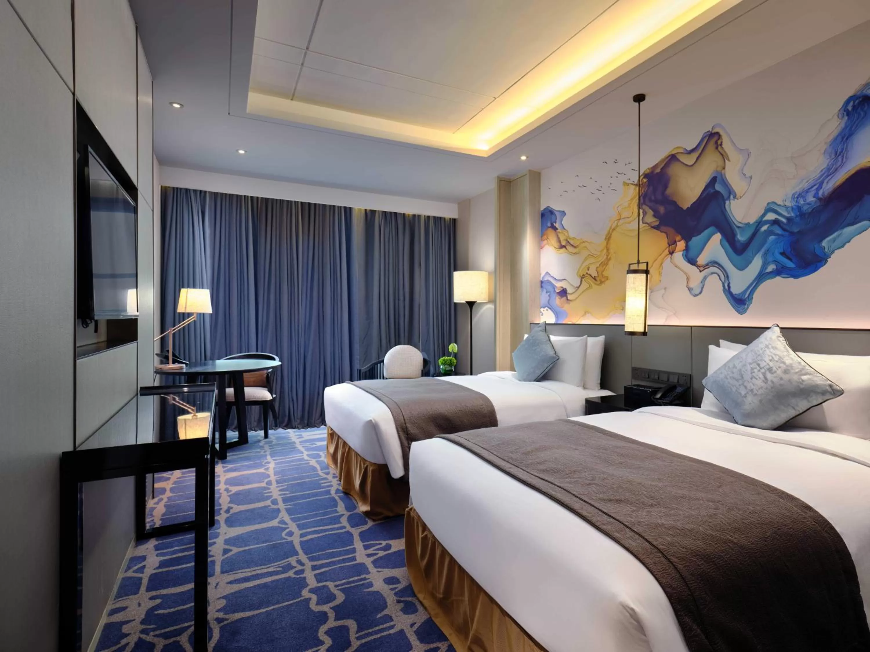 Deluxe Twin Room - free drink (coffee/tea/coke/sprite and cookies for 1 portion per stay) in Primus Hotel Shanghai Sanjiagang - Offer Pudong International Airport and Disney shuttle