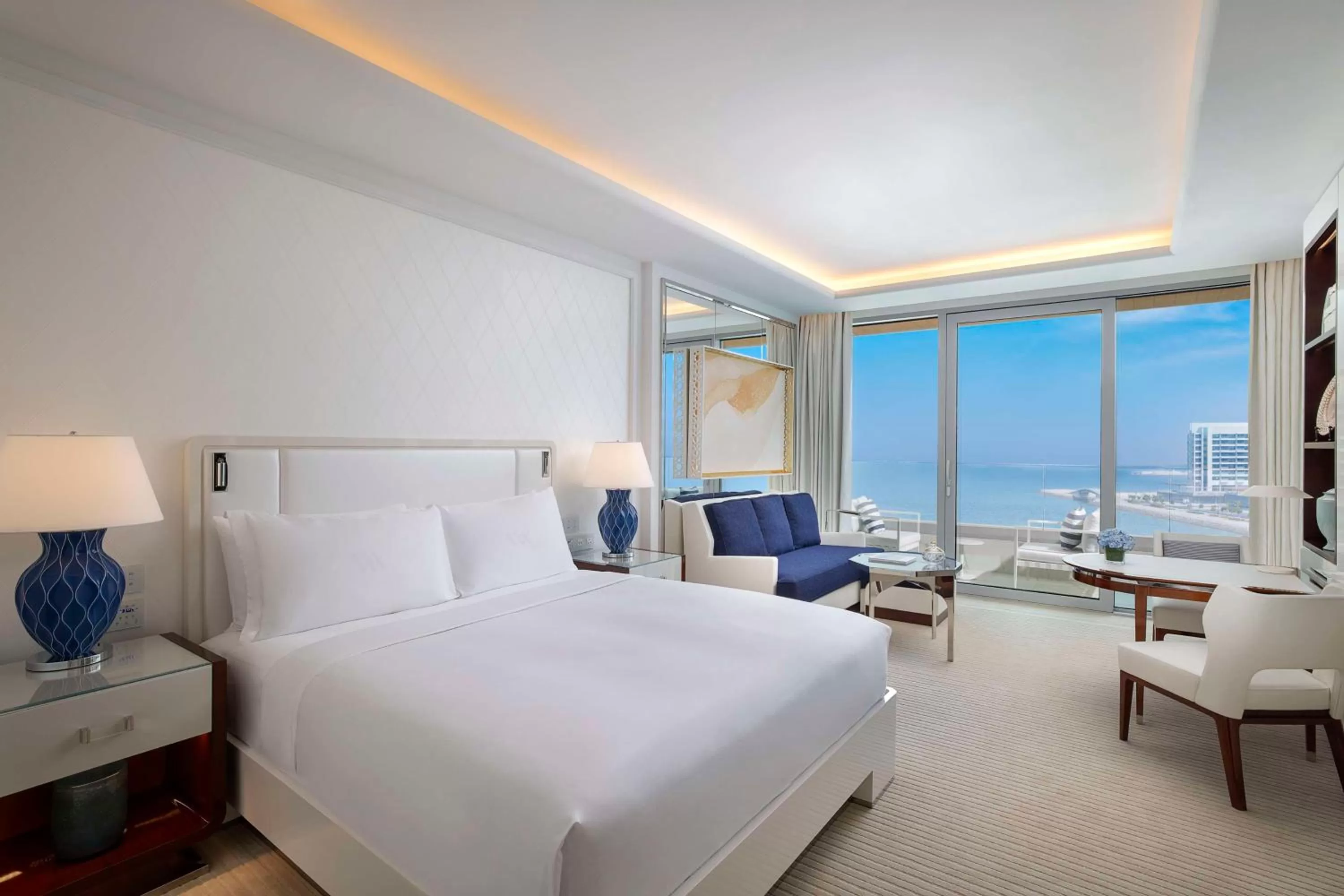 Deluxe King Room with Sea View in Waldorf Astoria Doha Lusail