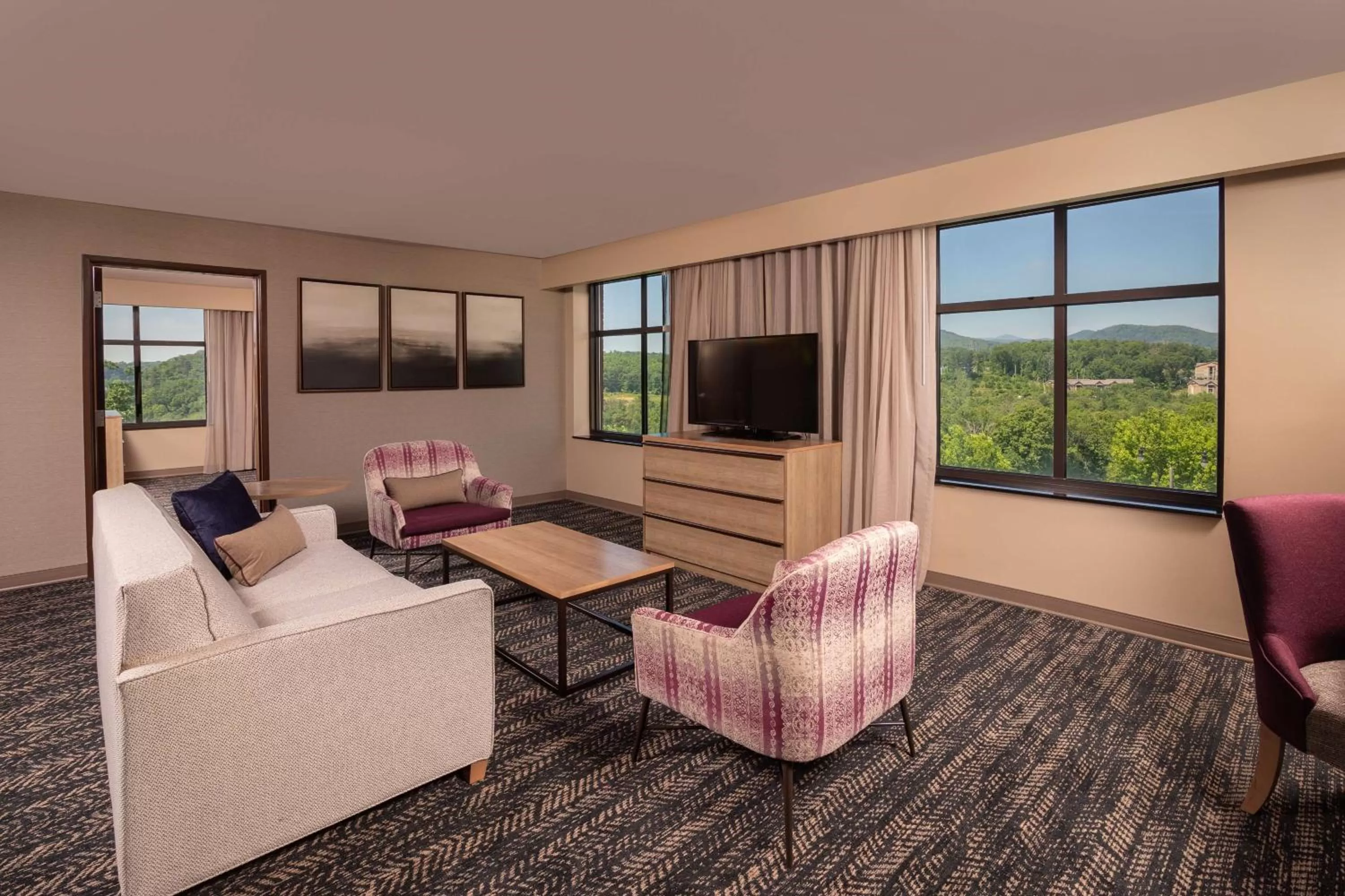 One-Bedroom King Suite with Garden View in Hilton Asheville Biltmore Park