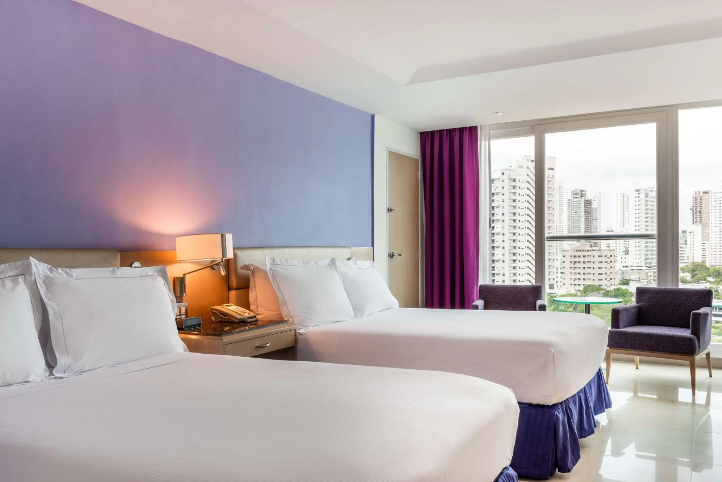 Queen Room with Two Queen Beds and City View in Hilton Cartagena