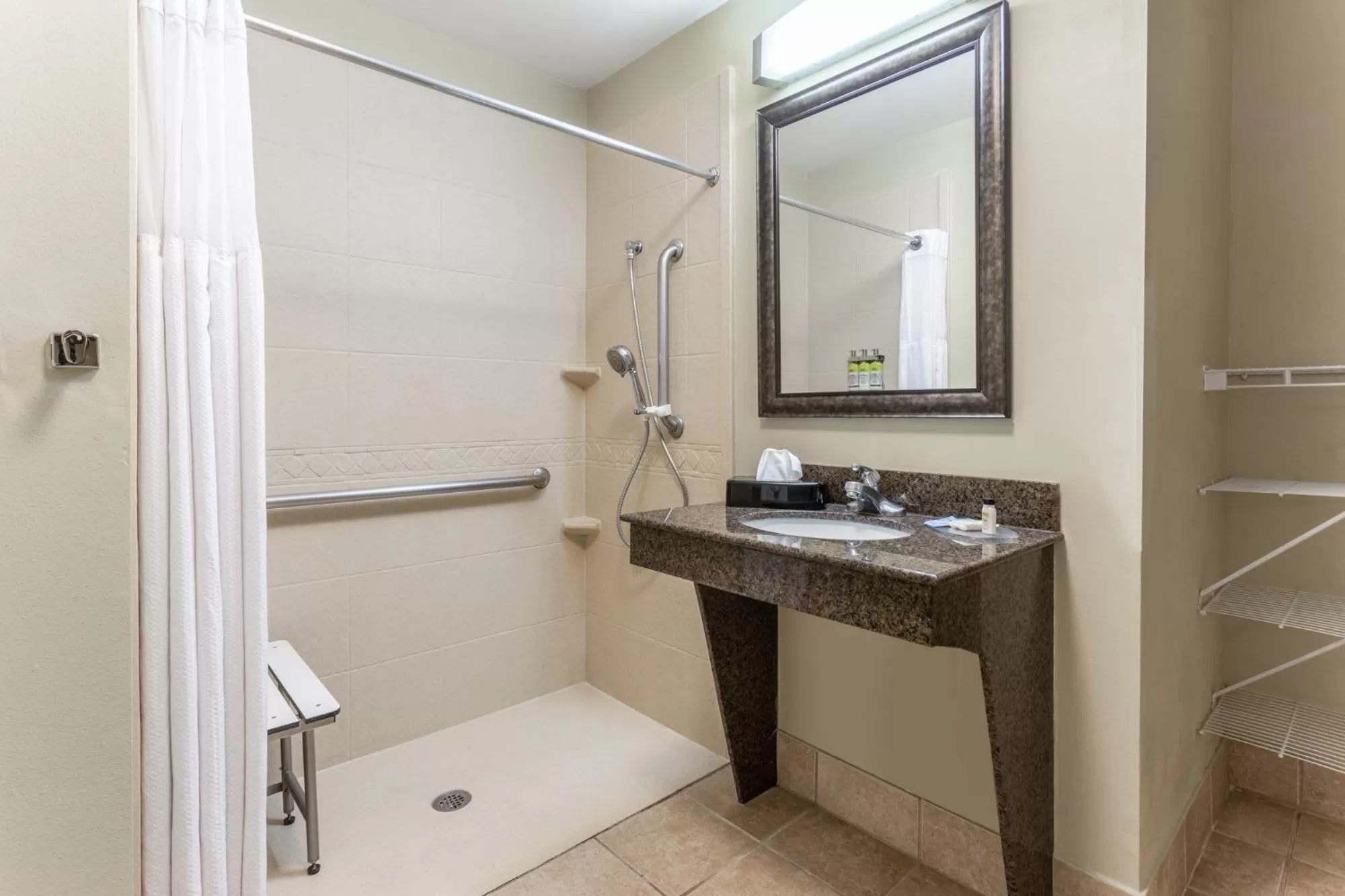 One-Bedroom Suite with Roll-In Shower - Mobility Accessible in Candlewood Suites Harrisburg I-81 Hershey Area by IHG