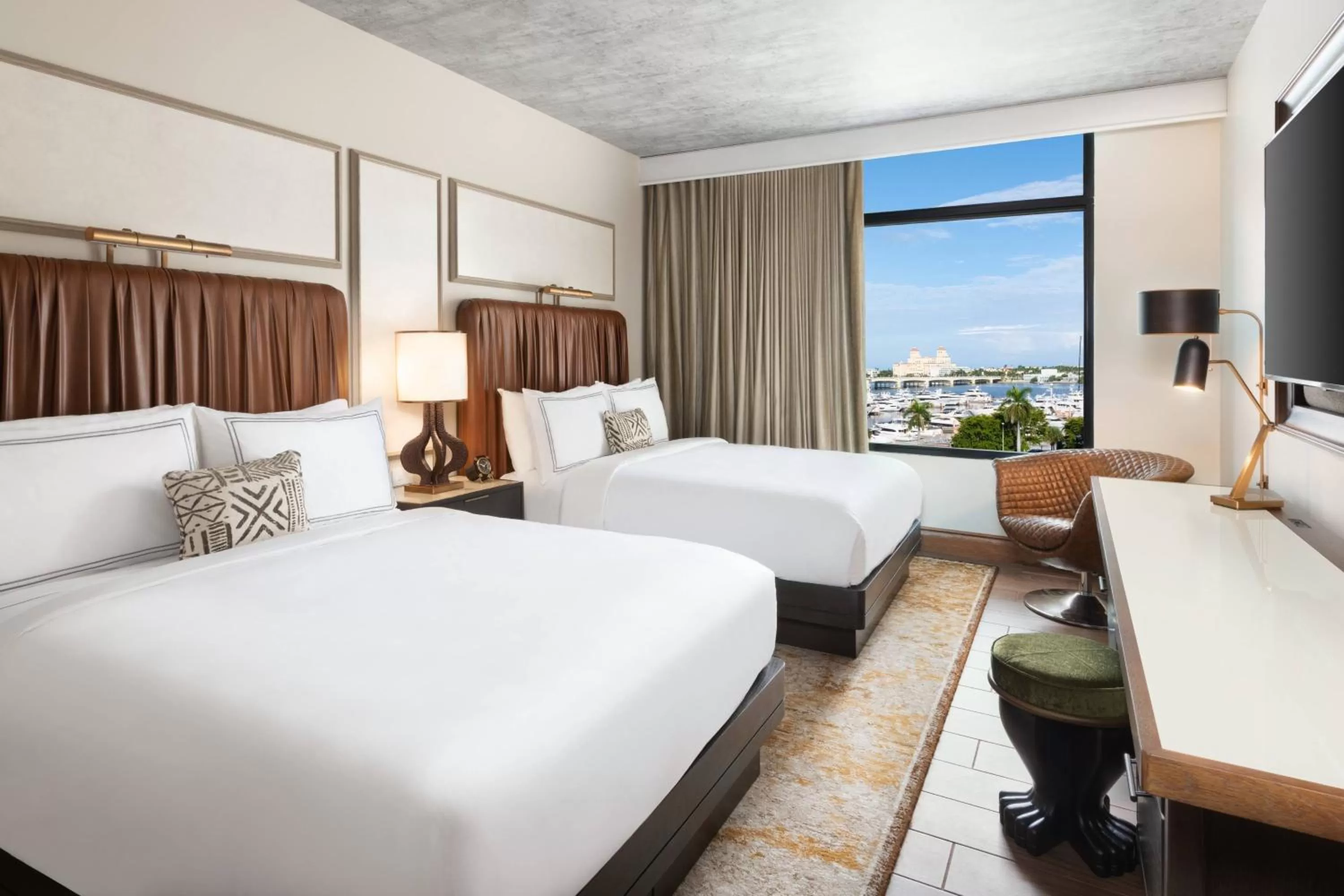 Guest room, 2 Queen, Marina view in The Ben, Autograph Collection