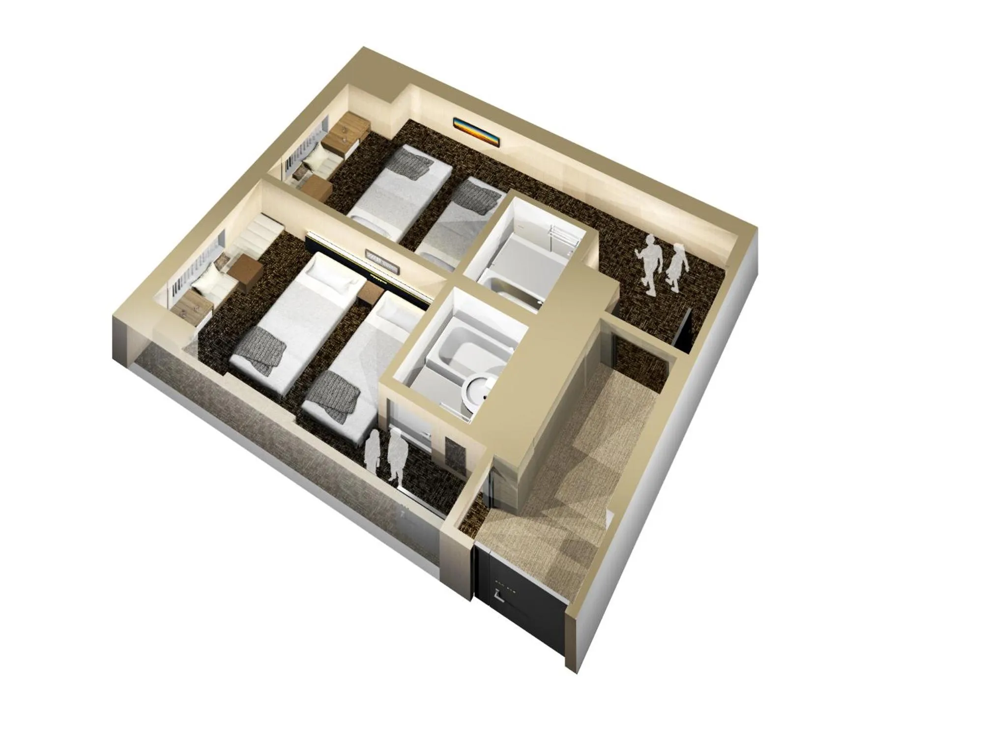 Adjoining Room (4 Adults) - Non Smoking in Ginza Capital Hotel Moegi