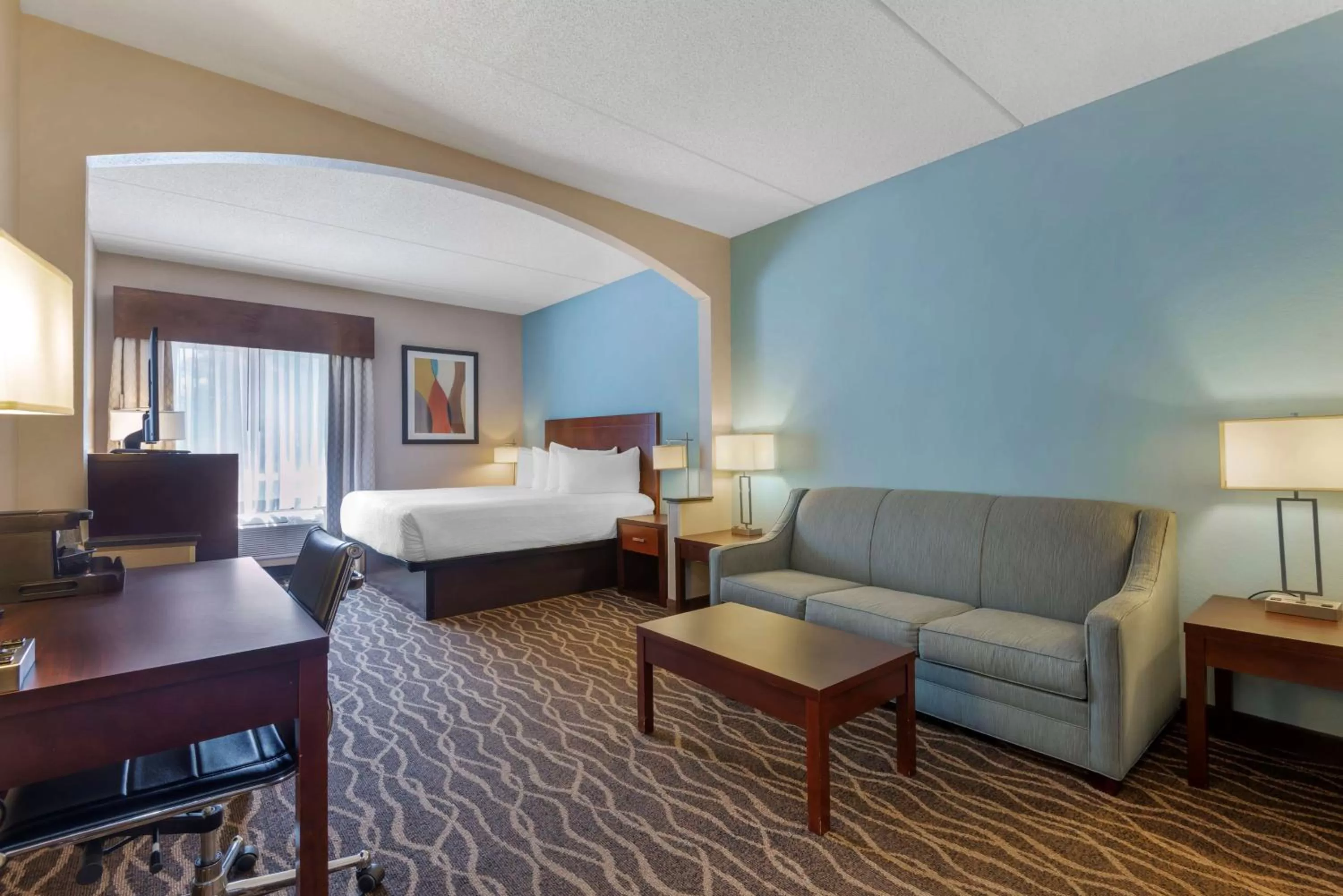 King Suite with Roll-In Shower - Disability Access in Best Western Plus Suites Greenville