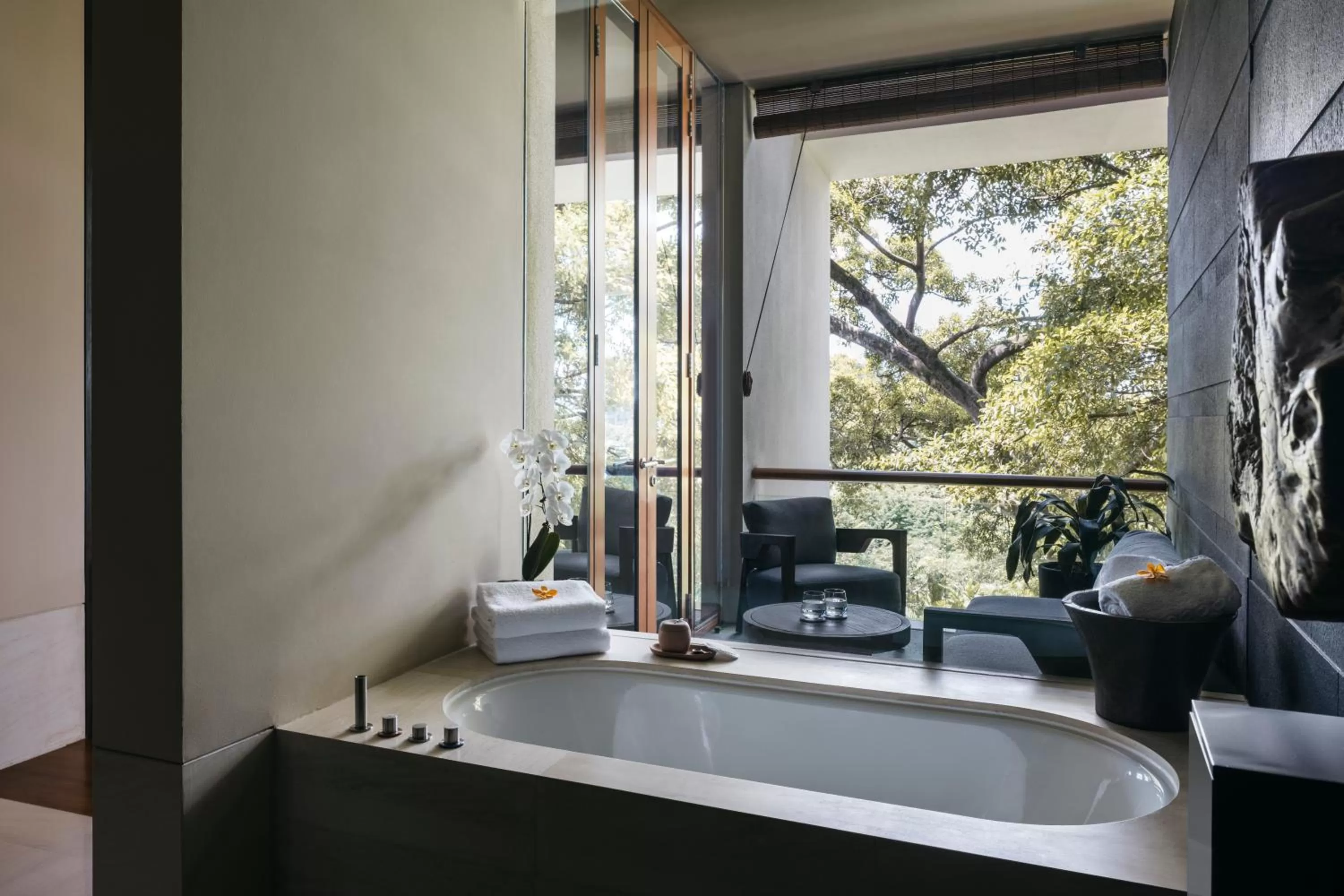 King Room with Garden View in Capella Singapore