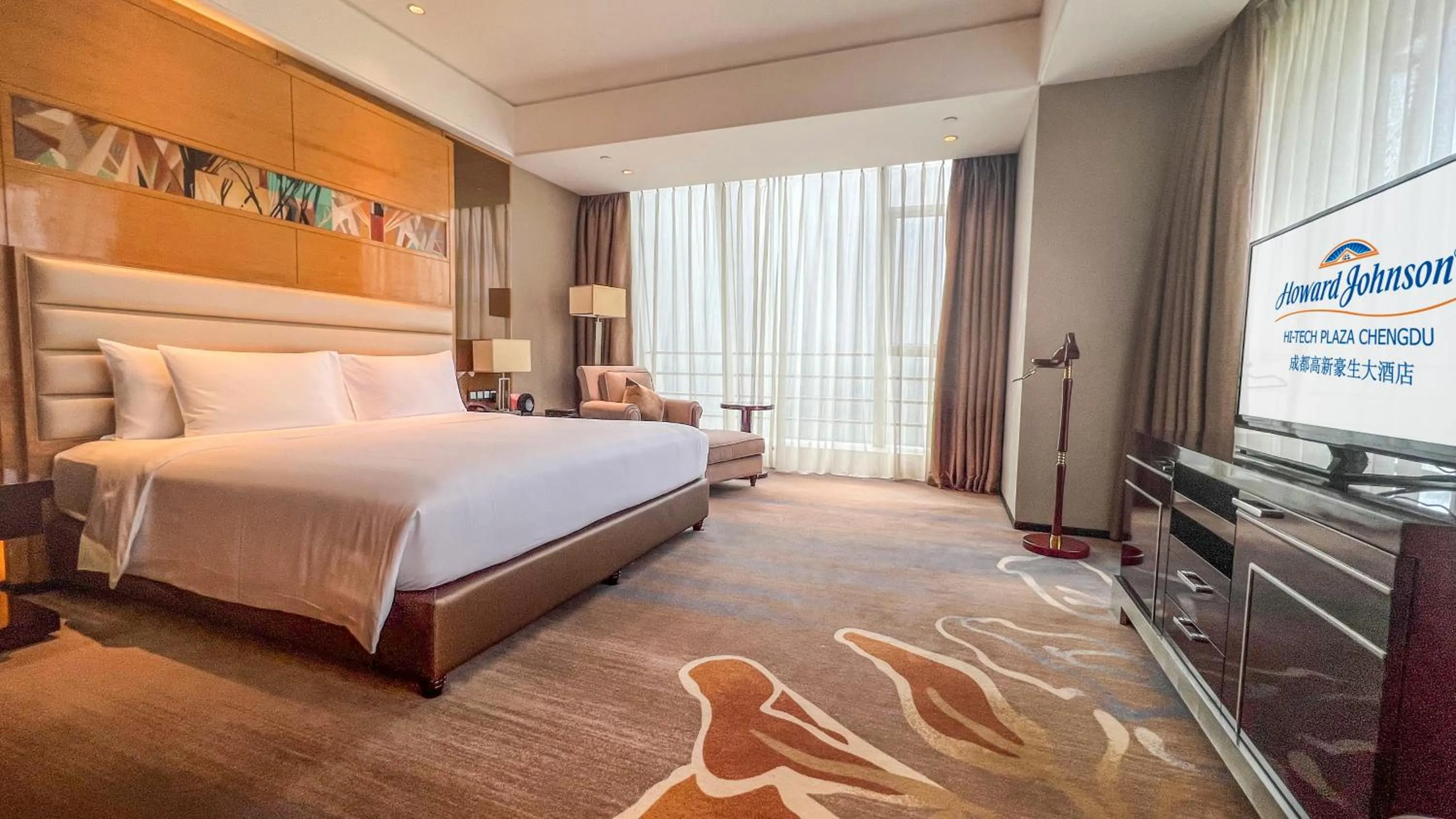 King Room with One King Bed - Smoking - Twin Tower View in Howard Johnson Hi - Tech Plaza Chengdu