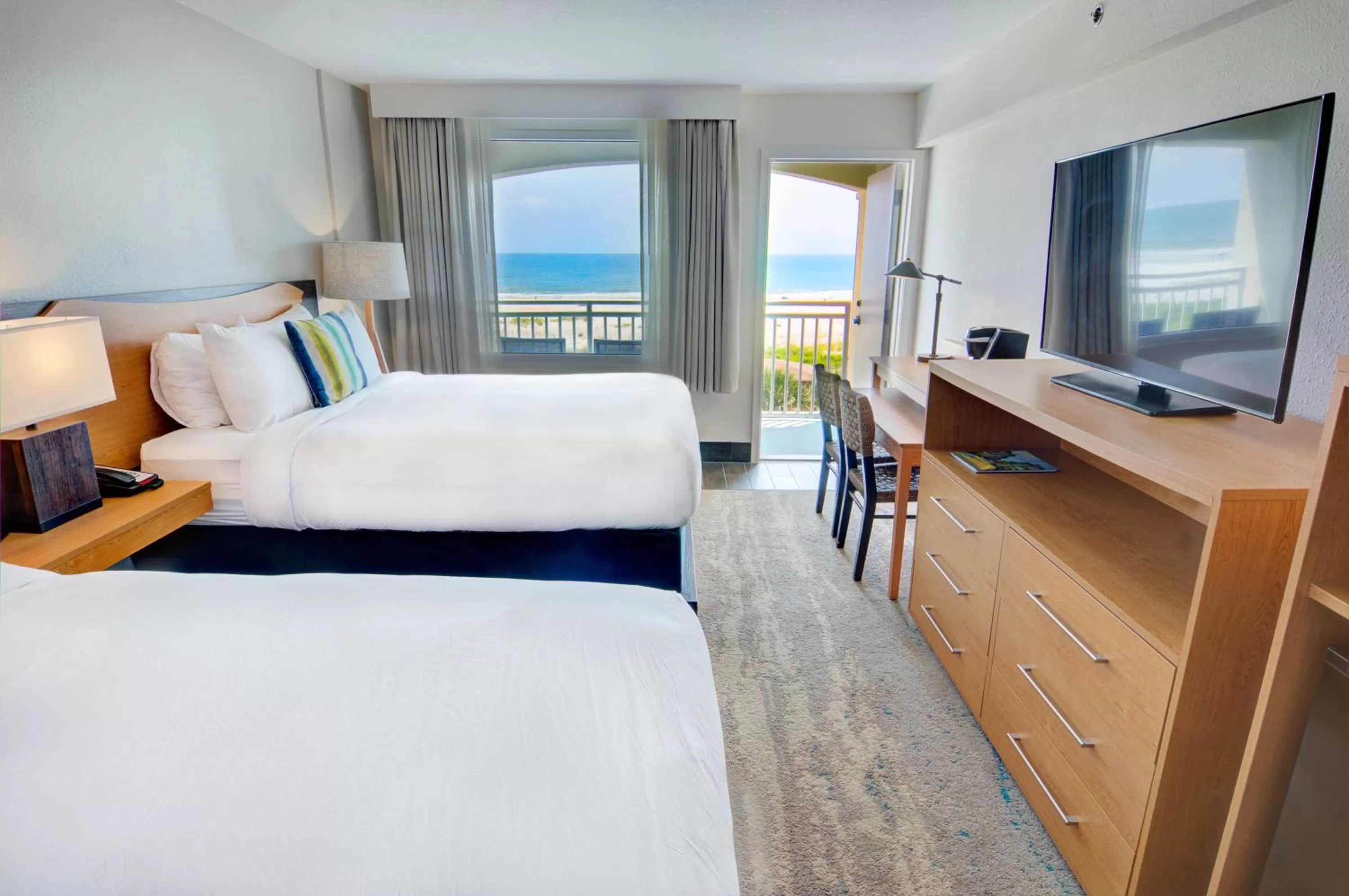 Queen Room with Two Queen Beds and Balcony - Ocean Front in Guy Harvey Resort on Saint Augustine Beach