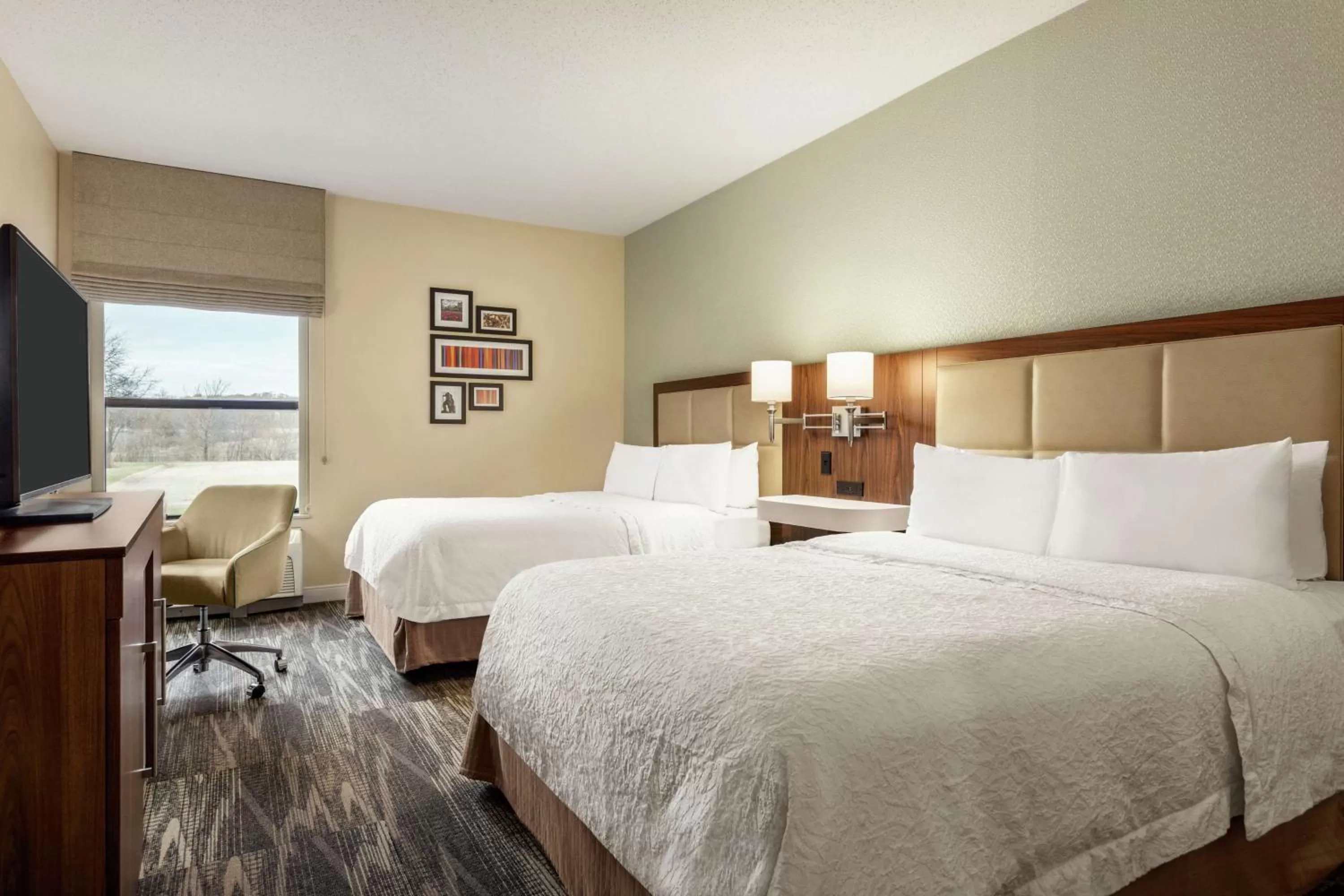 Queen Room with Two Queen Beds - Non-Smoking in Hampton Inn Akron-Fairlawn