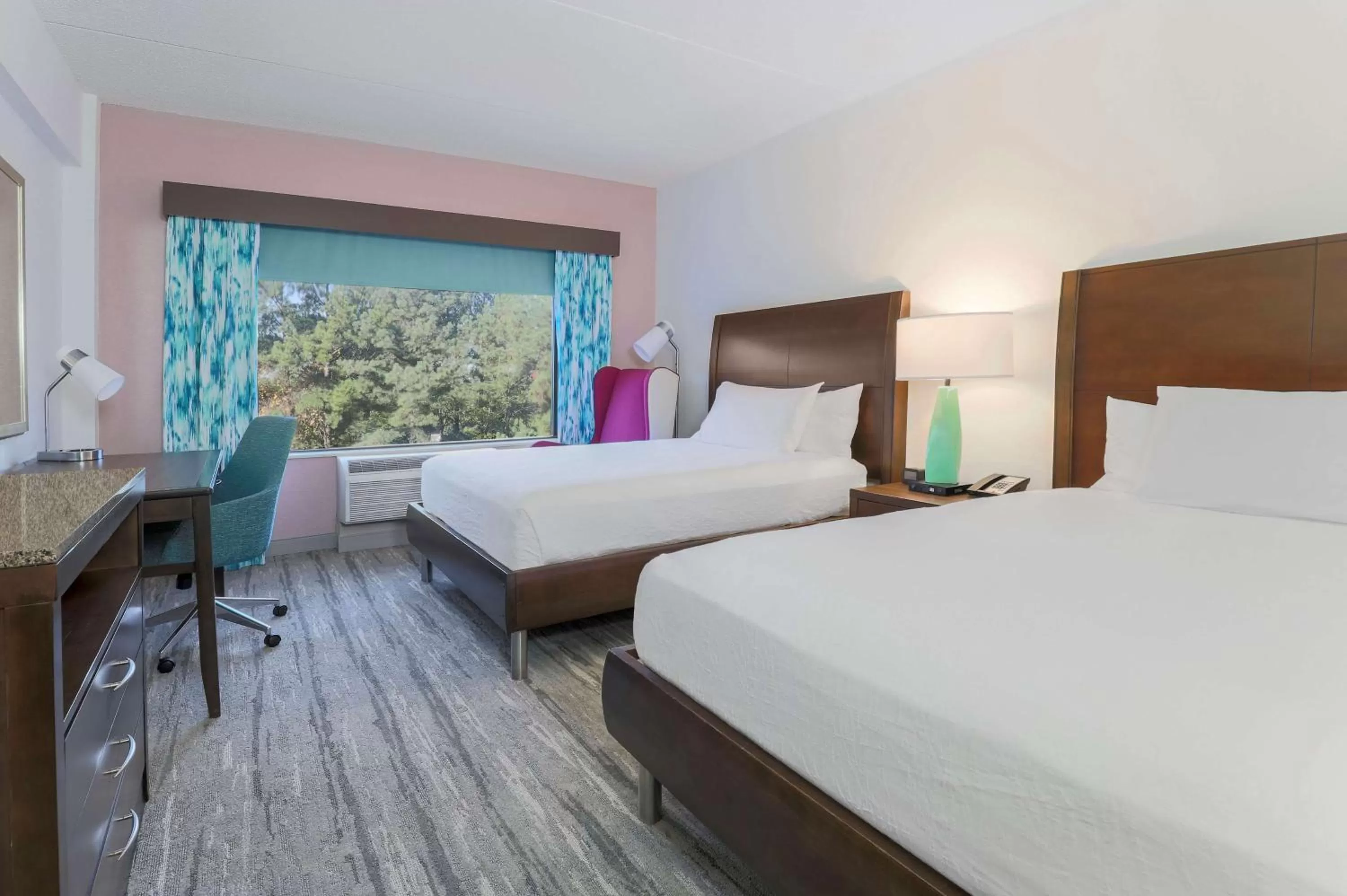 Queen Room with Two Queen Beds - Hearing Access in Hilton Garden Inn Raleigh-Durham/Research Triangle Park