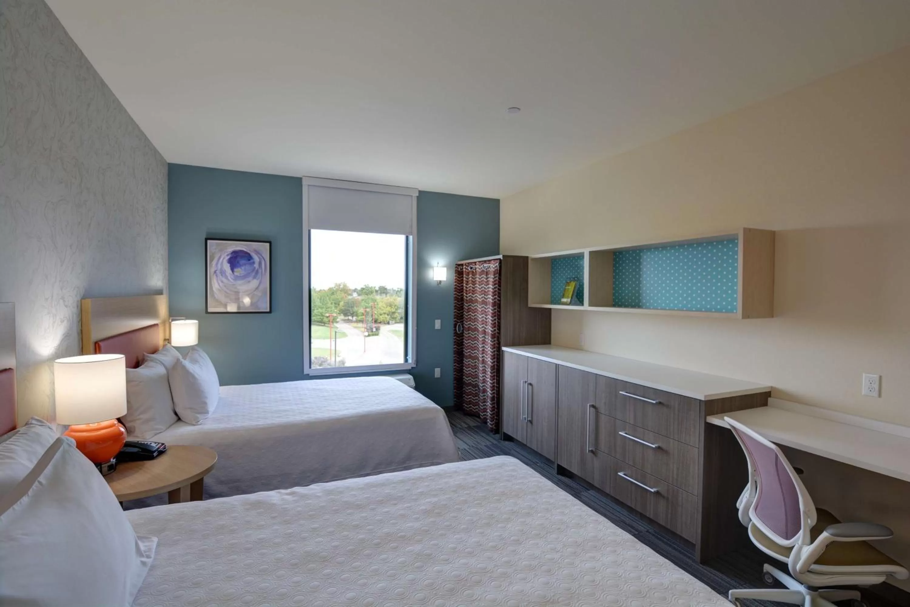 Studio Suite with Two Queen Beds - Hearing Access/Non-Smoking in Home2 Suites by Hilton OKC Midwest City Tinker AFB