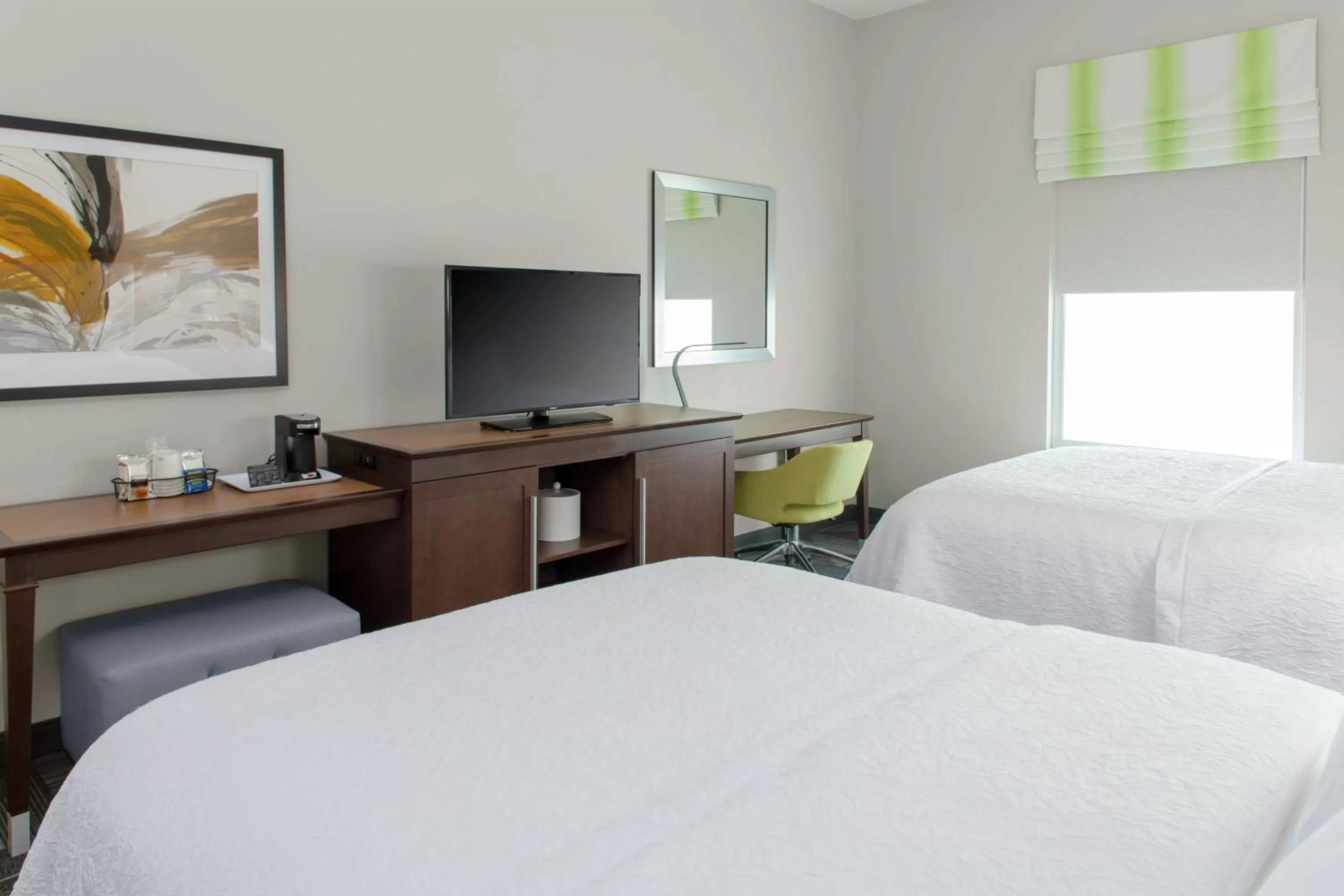 Queen Room with Two Queen Beds - Non-Smoking in Hampton Inn & Suites Columbus Scioto Downs