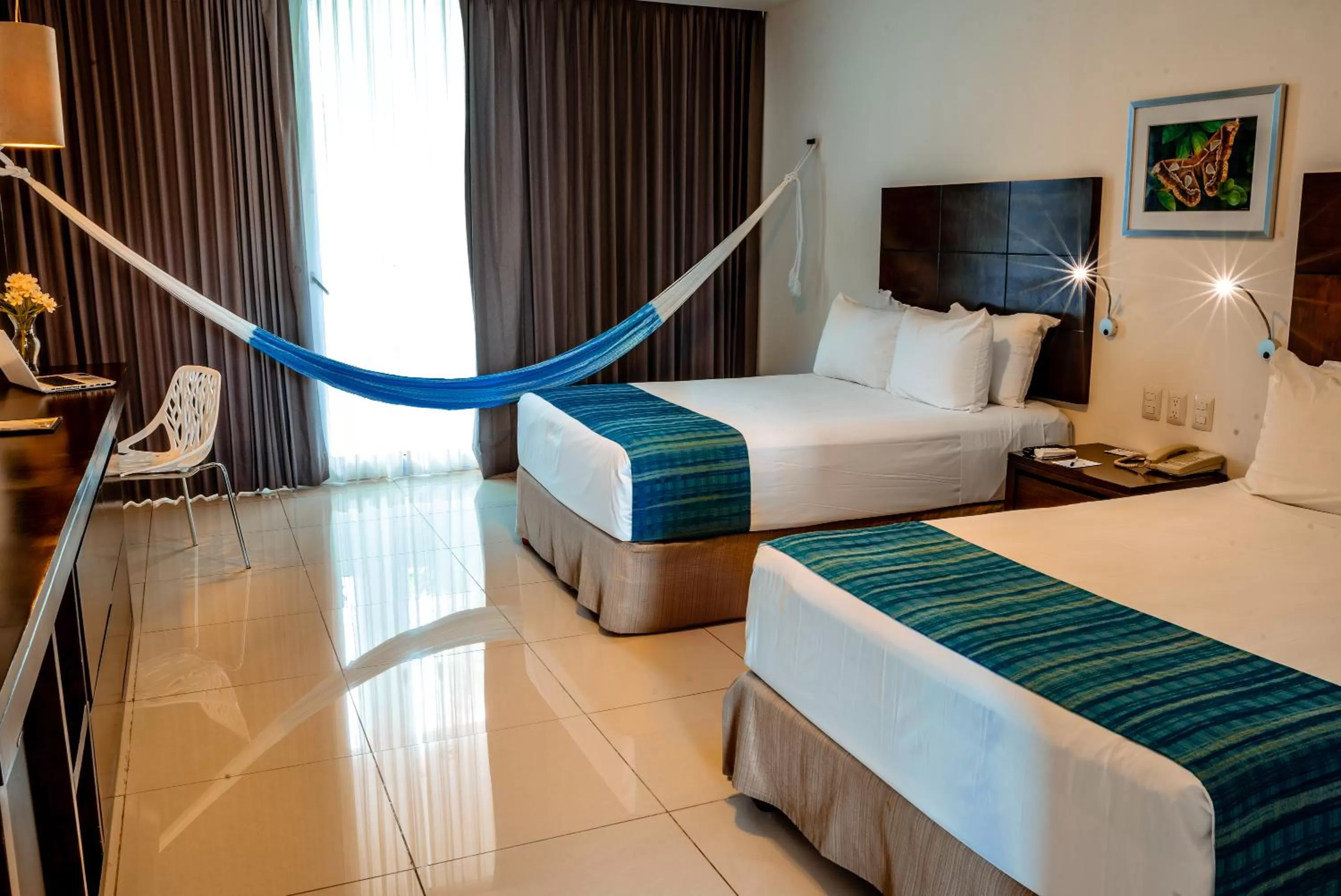 Superior Deluxe Room with Mini Refrigerator and Garden View, 2 double beds in Mesón de la Luna Hotel & Spa