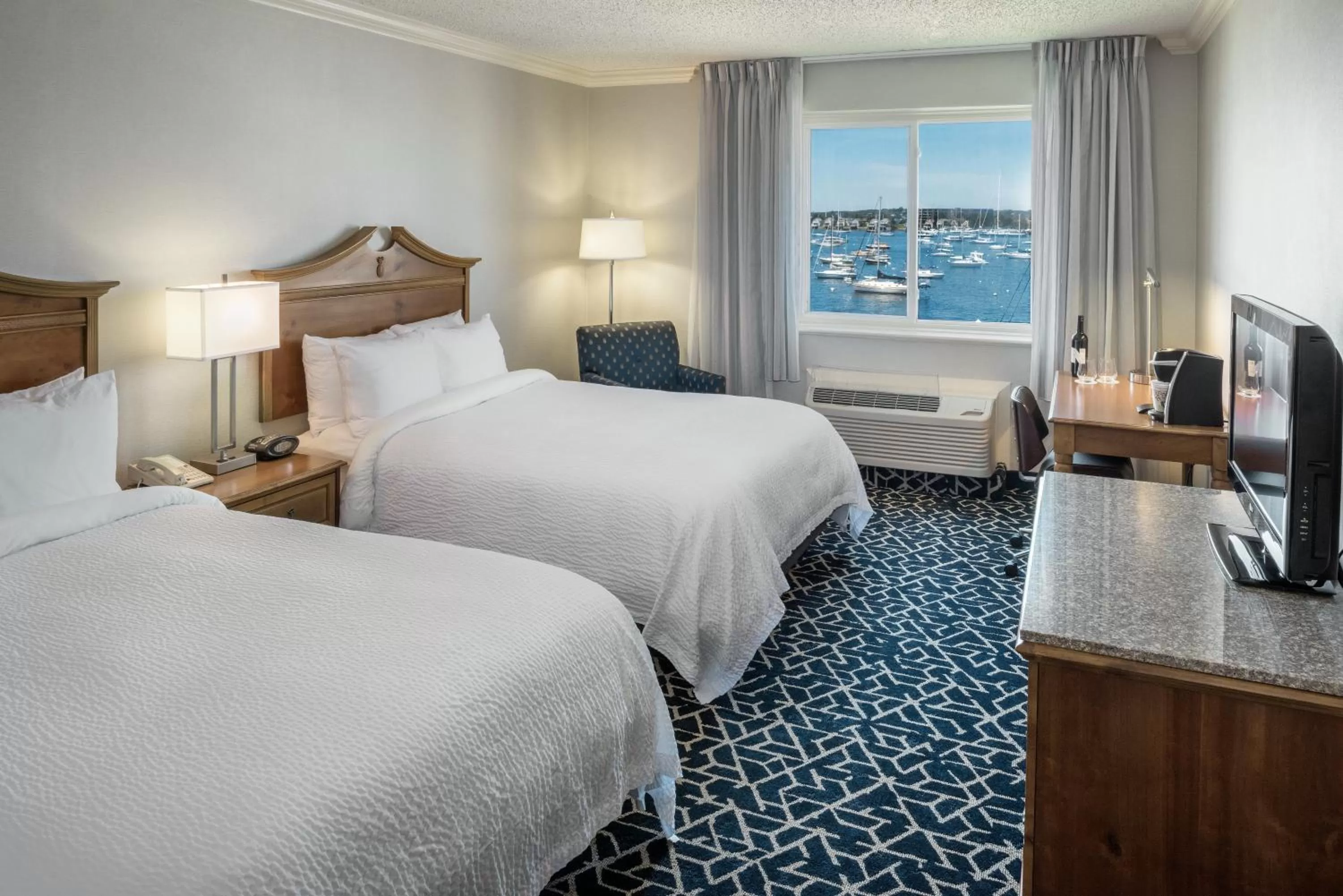 Double Room with Two Double Beds and Harbor View in The Newport Harbor Hotel & Marina