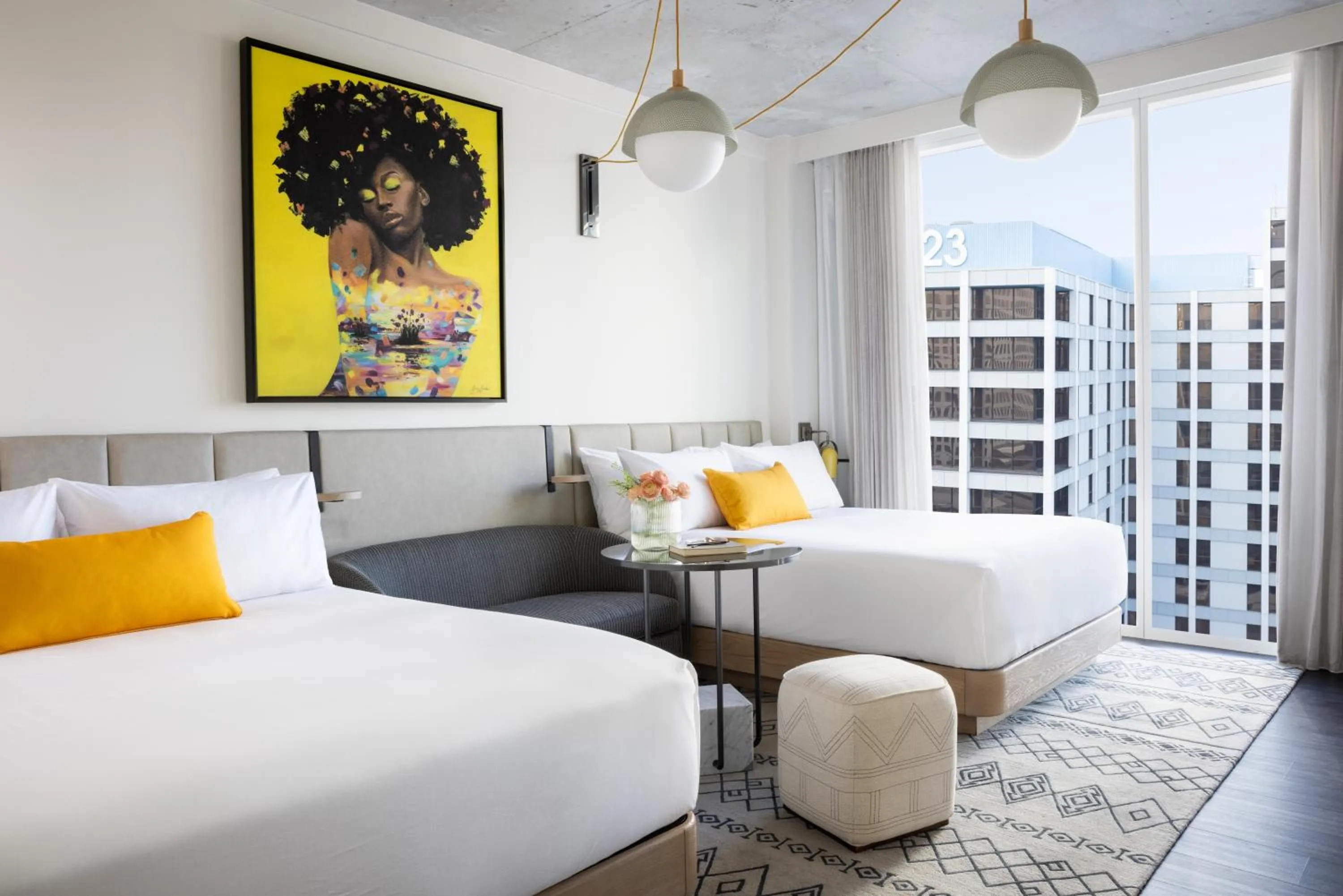 Queen Room with Two Beds and City View in Hyatt Centric Congress Avenue Austin