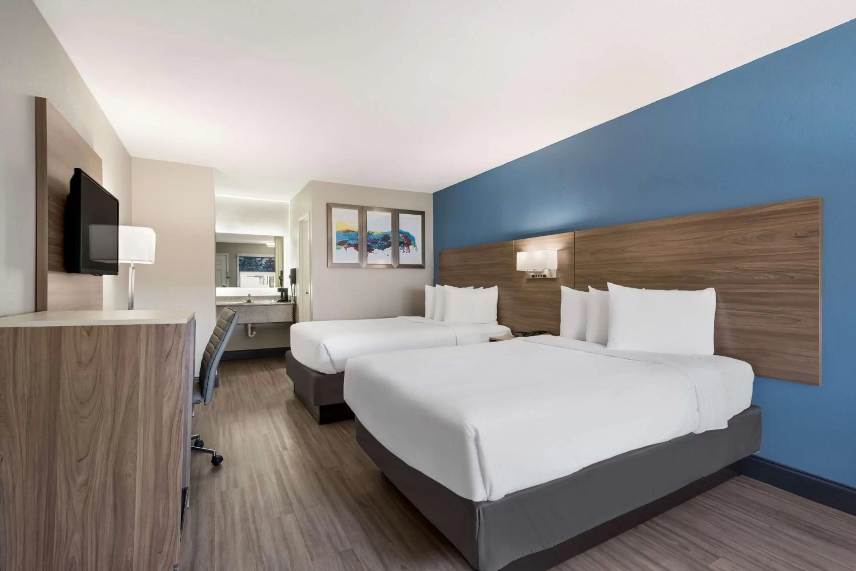 Double Room with Two Double Beds and Kitchenette in SureStay Hotel by Best Western Spring North Houston