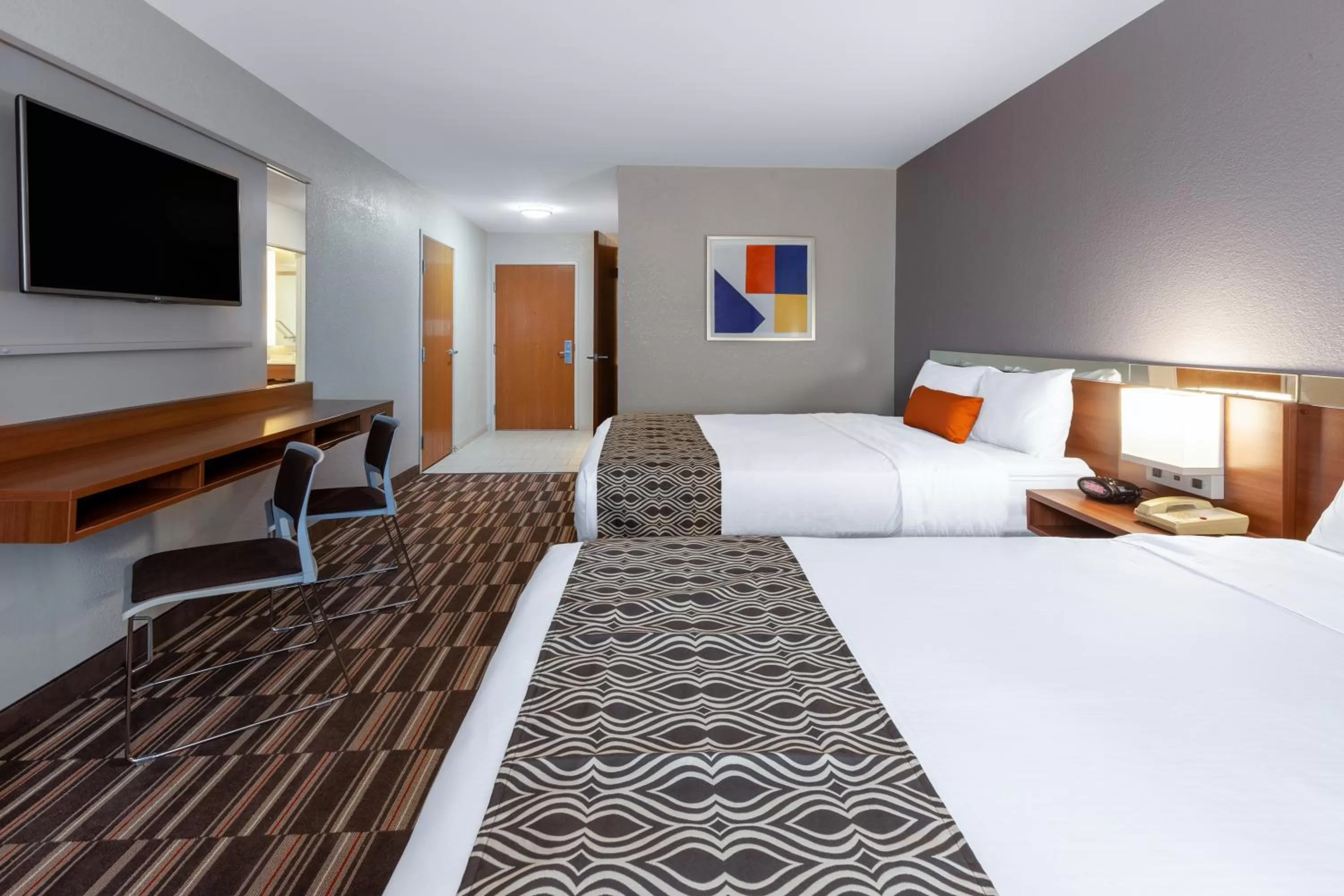 Queen Room with Two Queen Beds and Bath Tub - Mobility/Hearing Access - Non-Smoking in Microtel Inn & Suites by Wyndham Sunbury - Columbus North