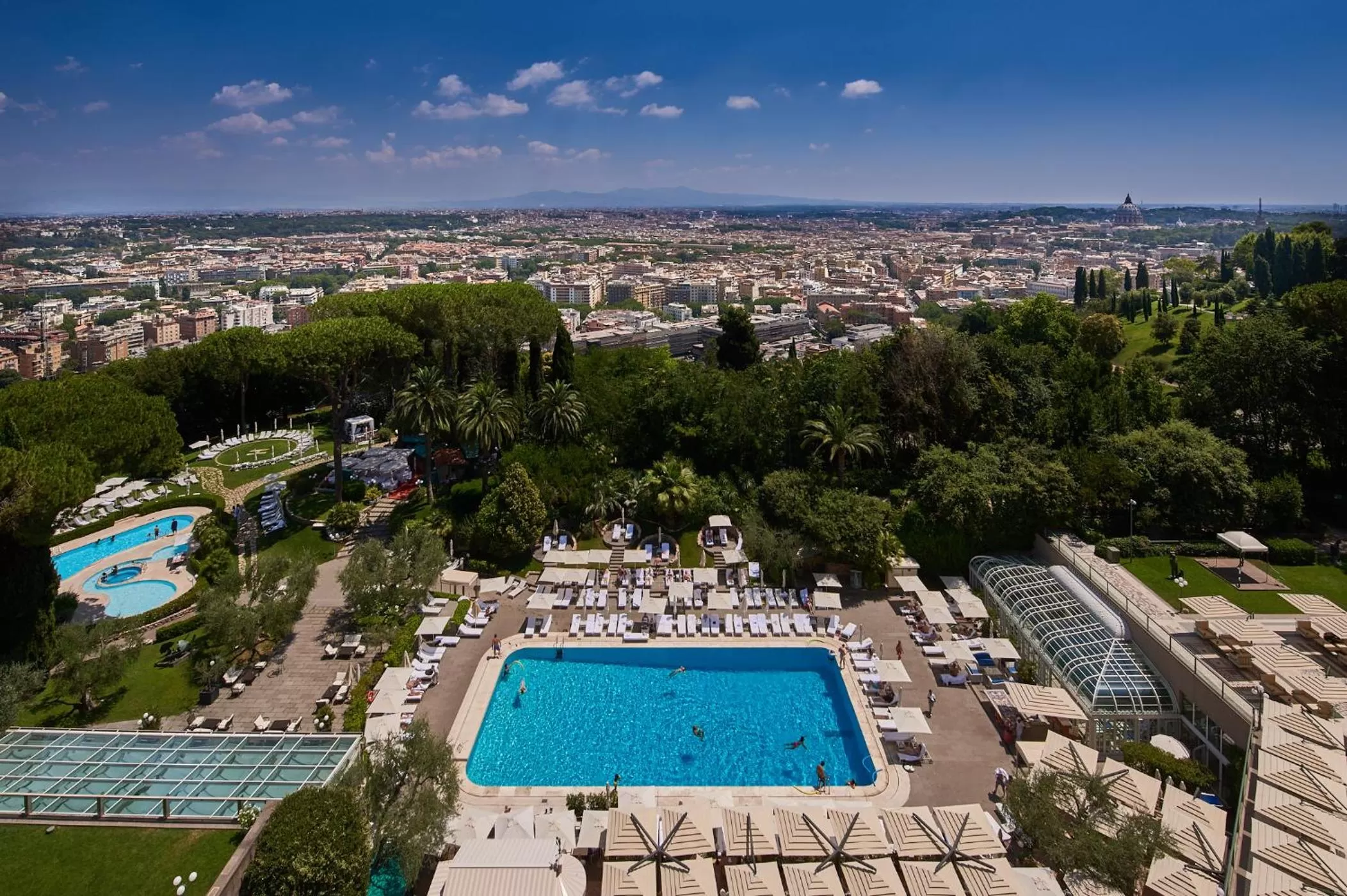 Superior Suite with Park and Pool View in Rome Cavalieri, A Waldorf Astoria Hotel
