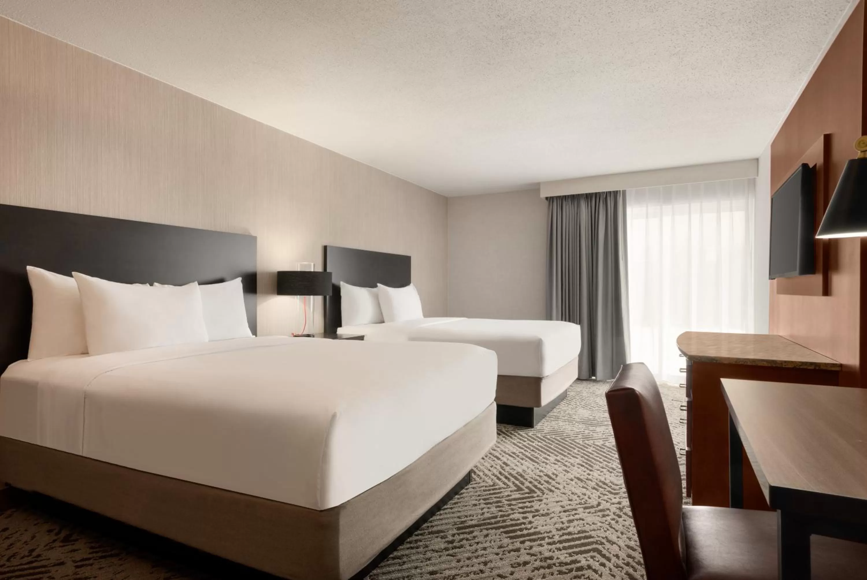 Double Room with Two Double Beds and Pool View - Non-Smoking in The Clover Hotel